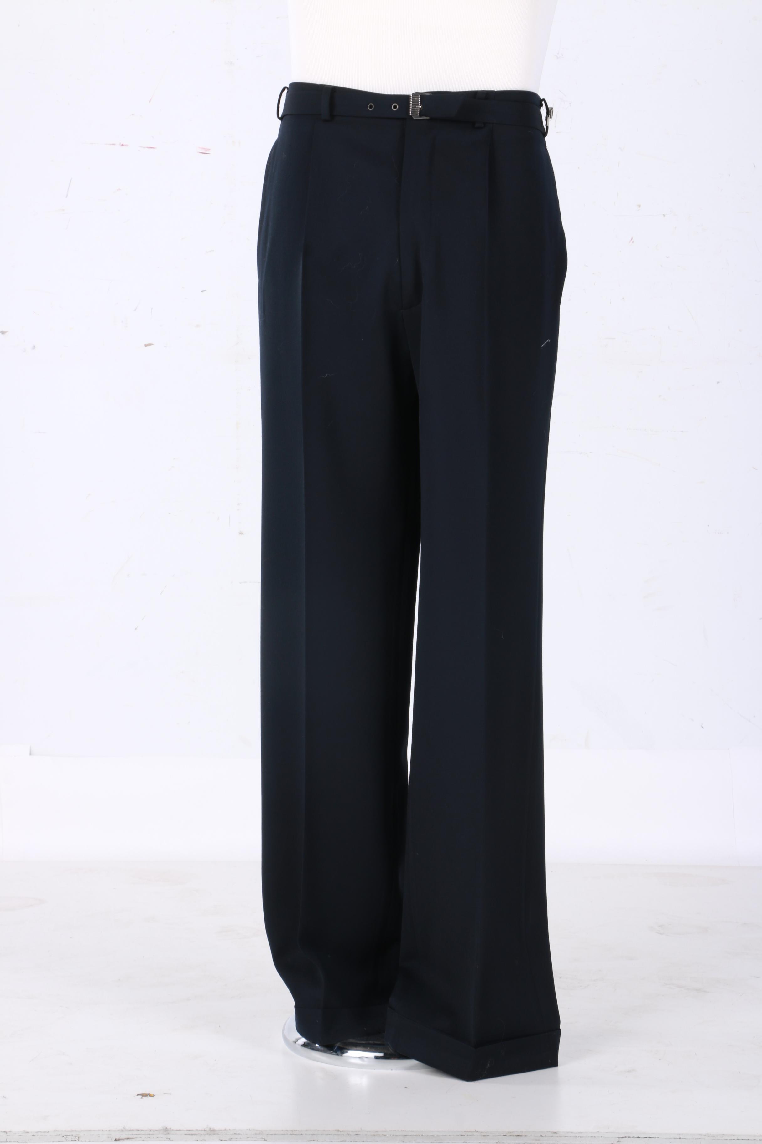 Women's Navy Blue Versace Trousers