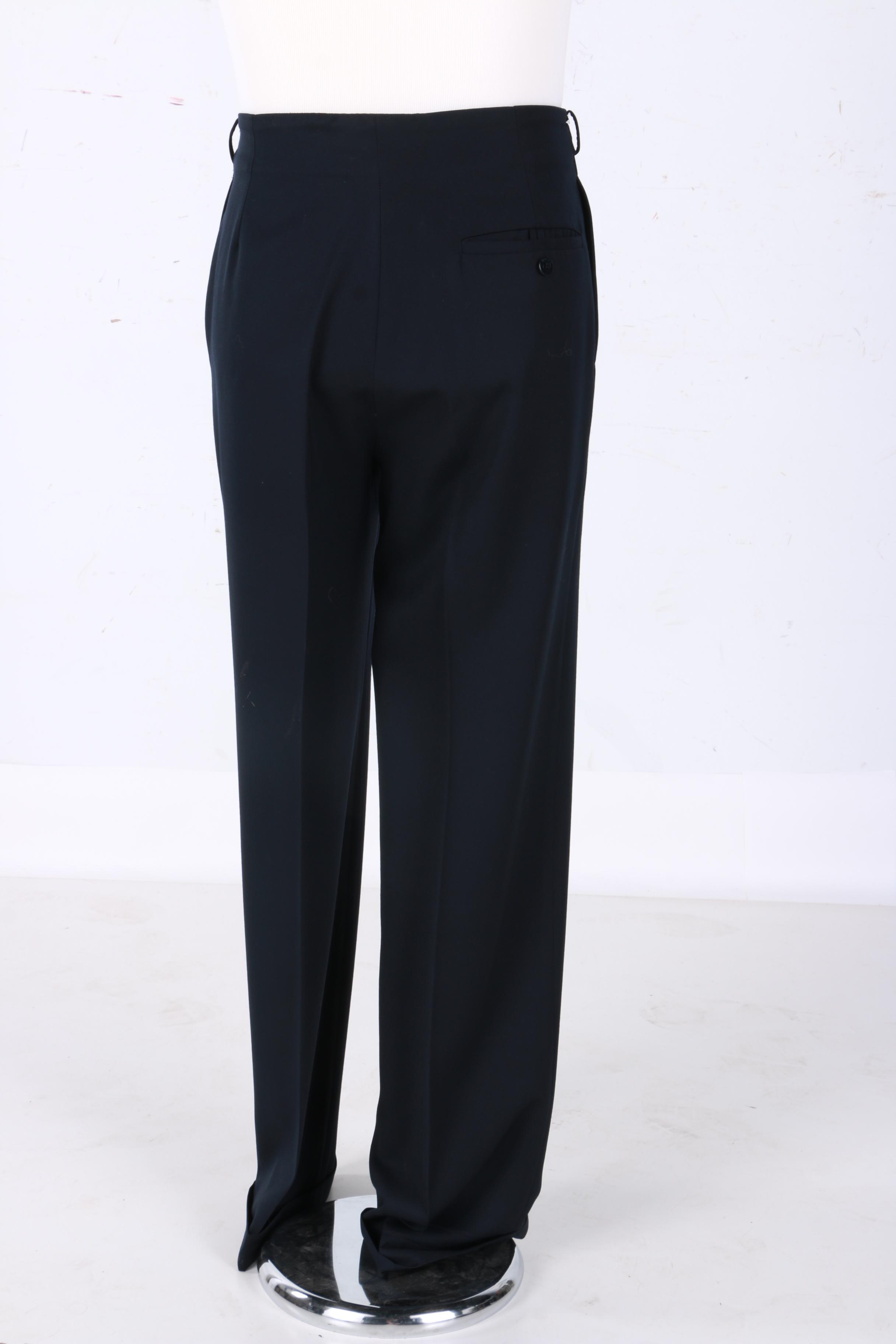 Women's Navy Blue Versace Trousers