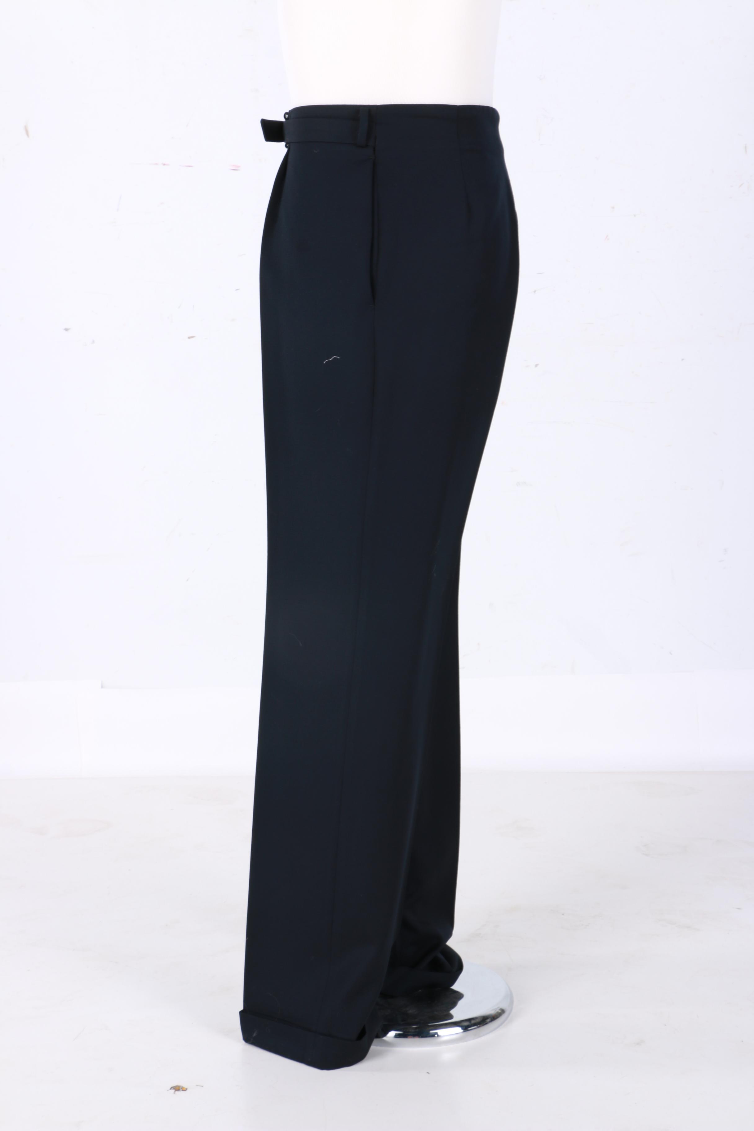 Women's Navy Blue Versace Trousers