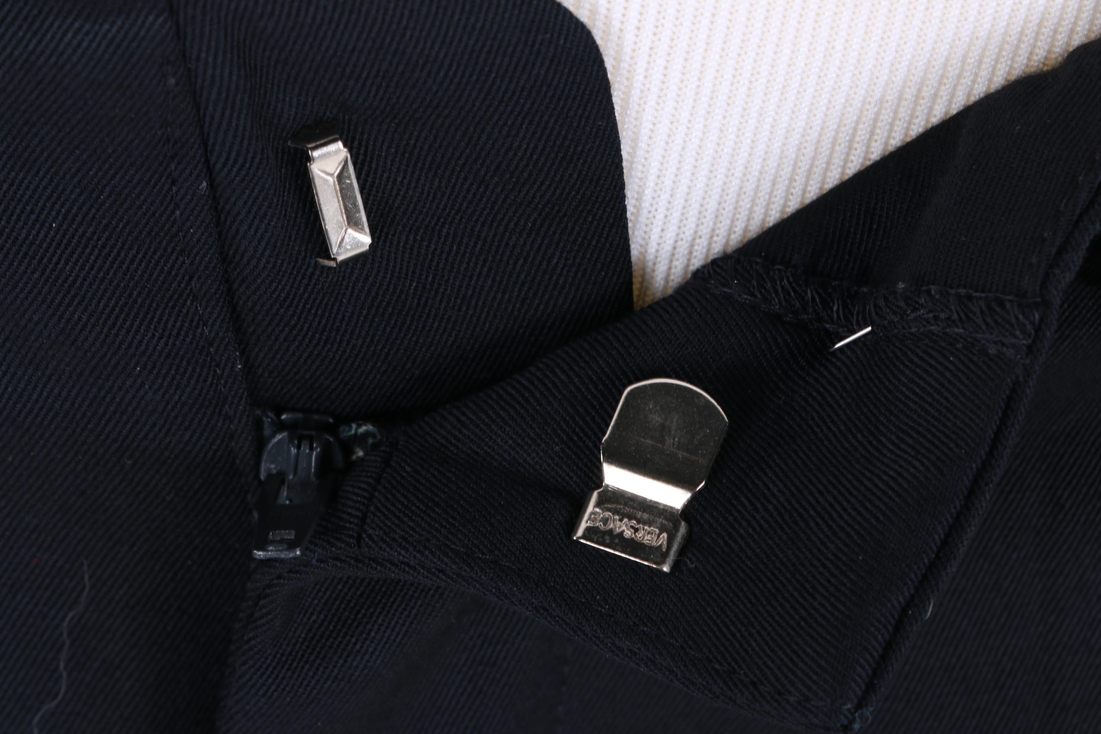 Women's Navy Blue Versace Trousers