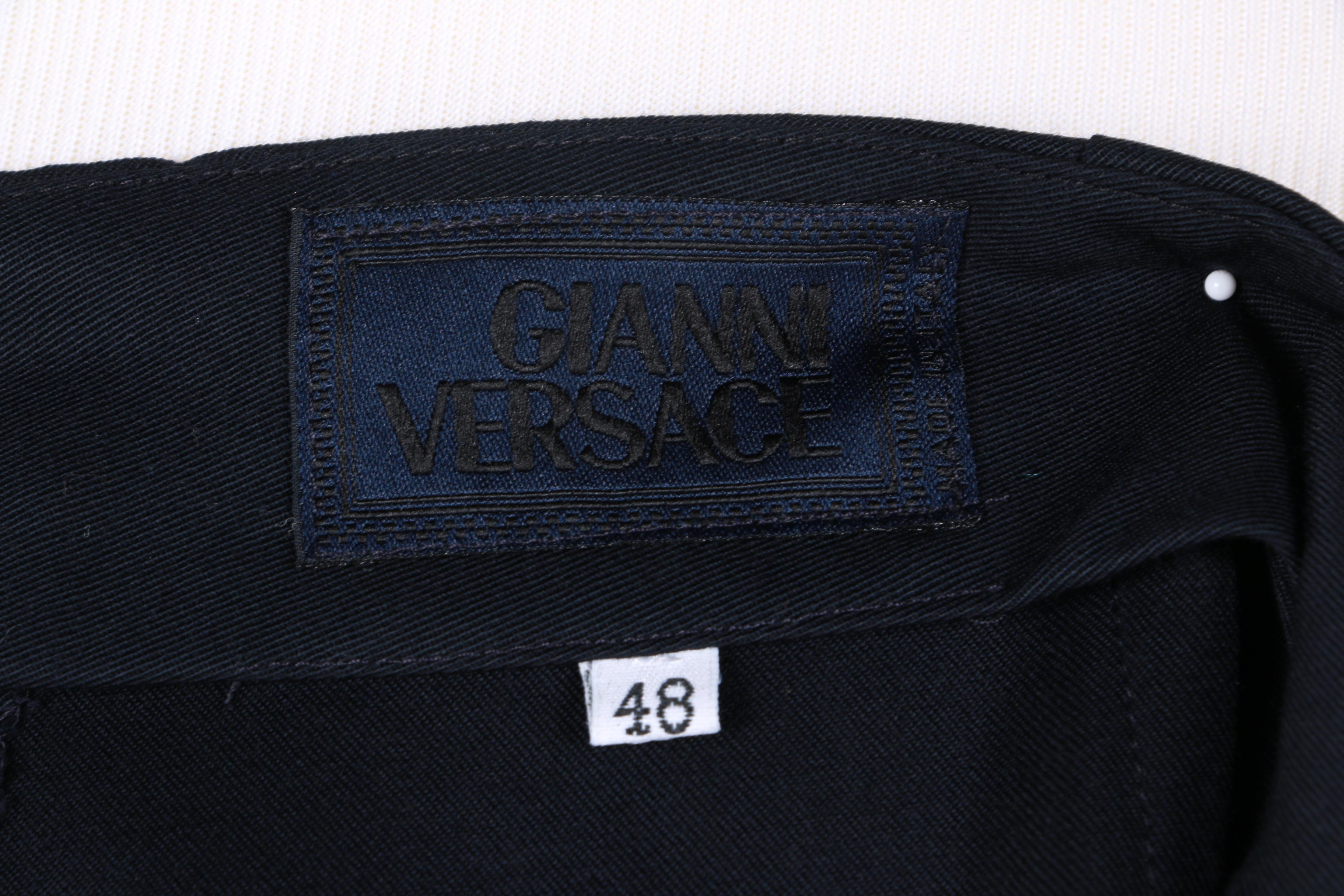 Women's Navy Blue Versace Trousers
