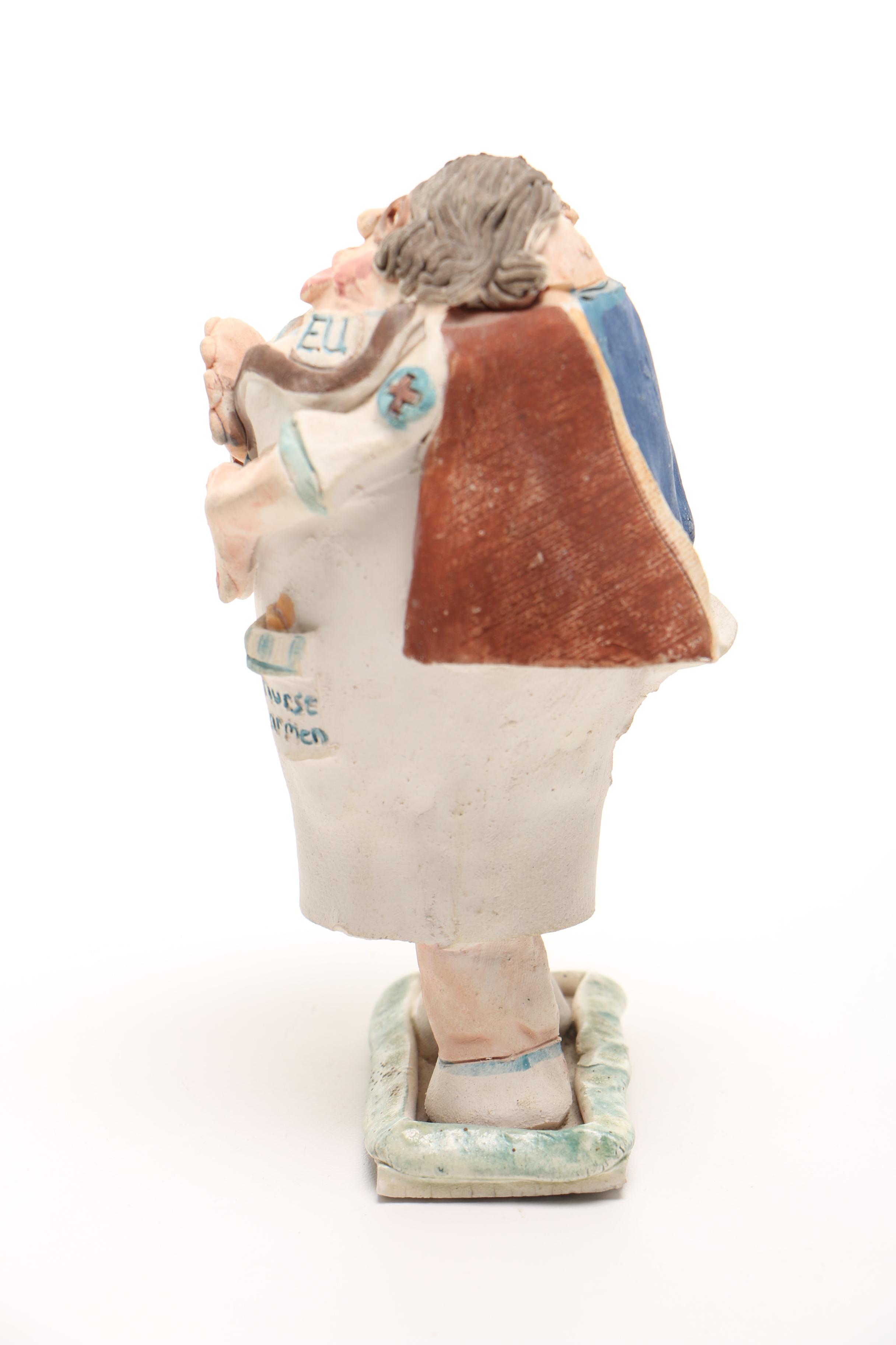 Chris Moses Art Pottery Nurse Figurine