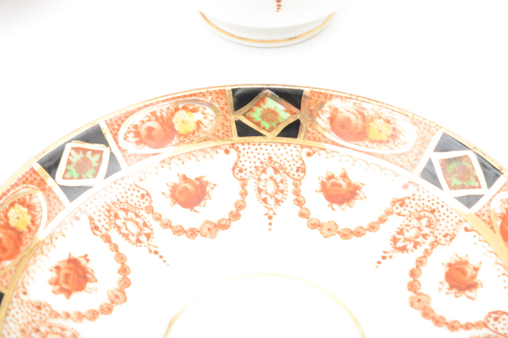 Royal Albert Crown China "Devon Black" Dinnerware