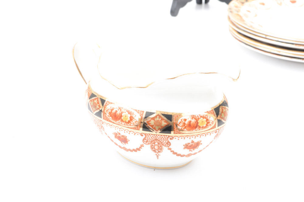 Royal Albert Crown China "Devon Black" Dinnerware