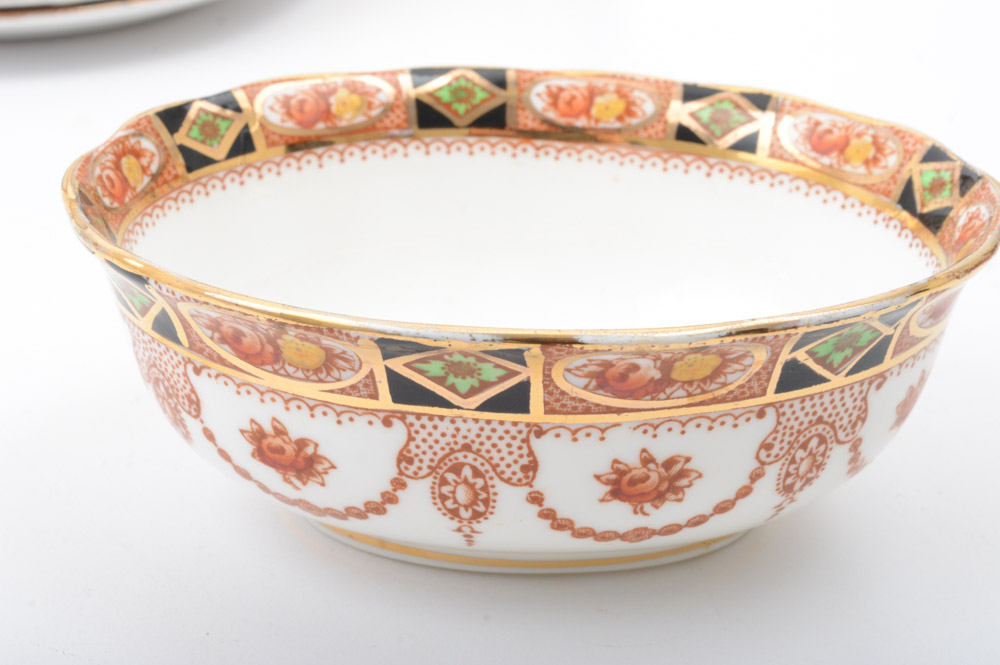 Royal Albert Crown China "Devon Black" Dinnerware