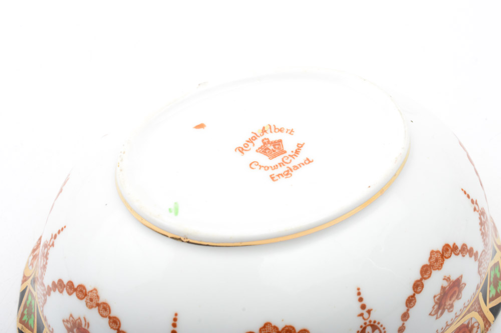 Royal Albert Crown China "Devon Black" Dinnerware