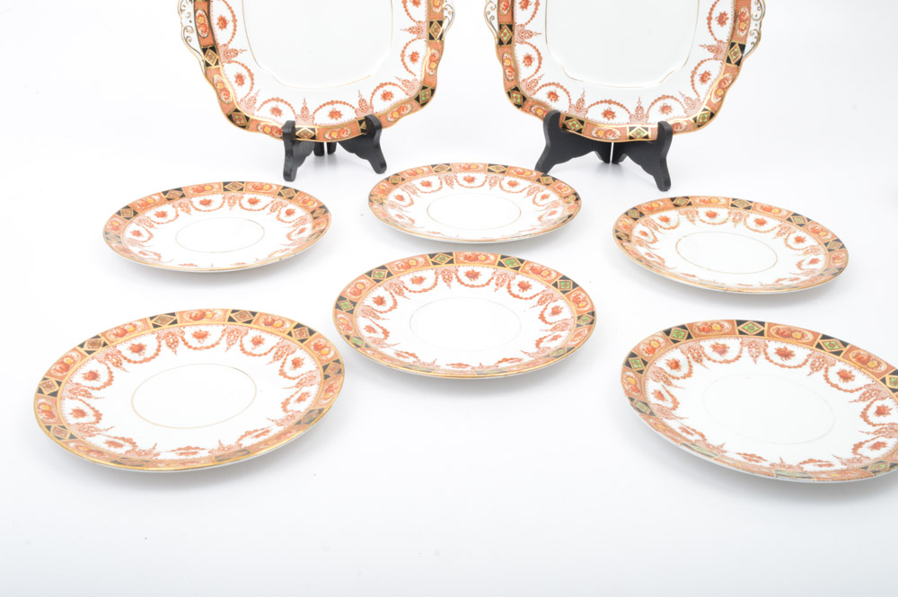 Royal Albert Crown China "Devon Black" Dinnerware