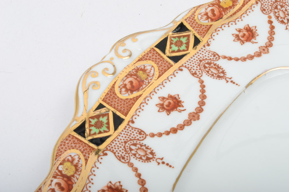 Royal Albert Crown China "Devon Black" Dinnerware