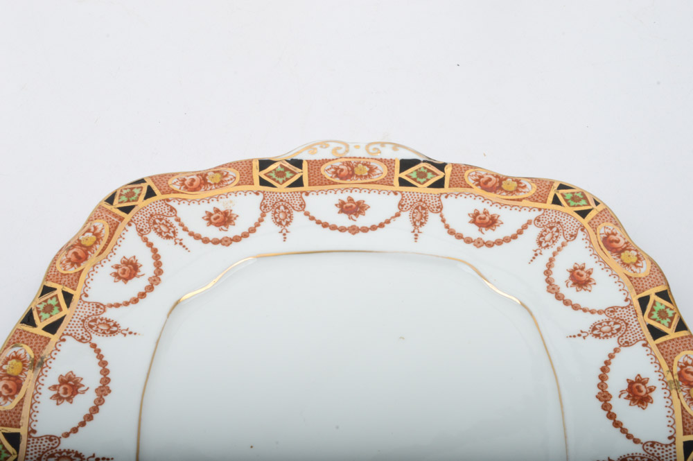 Royal Albert Crown China "Devon Black" Dinnerware