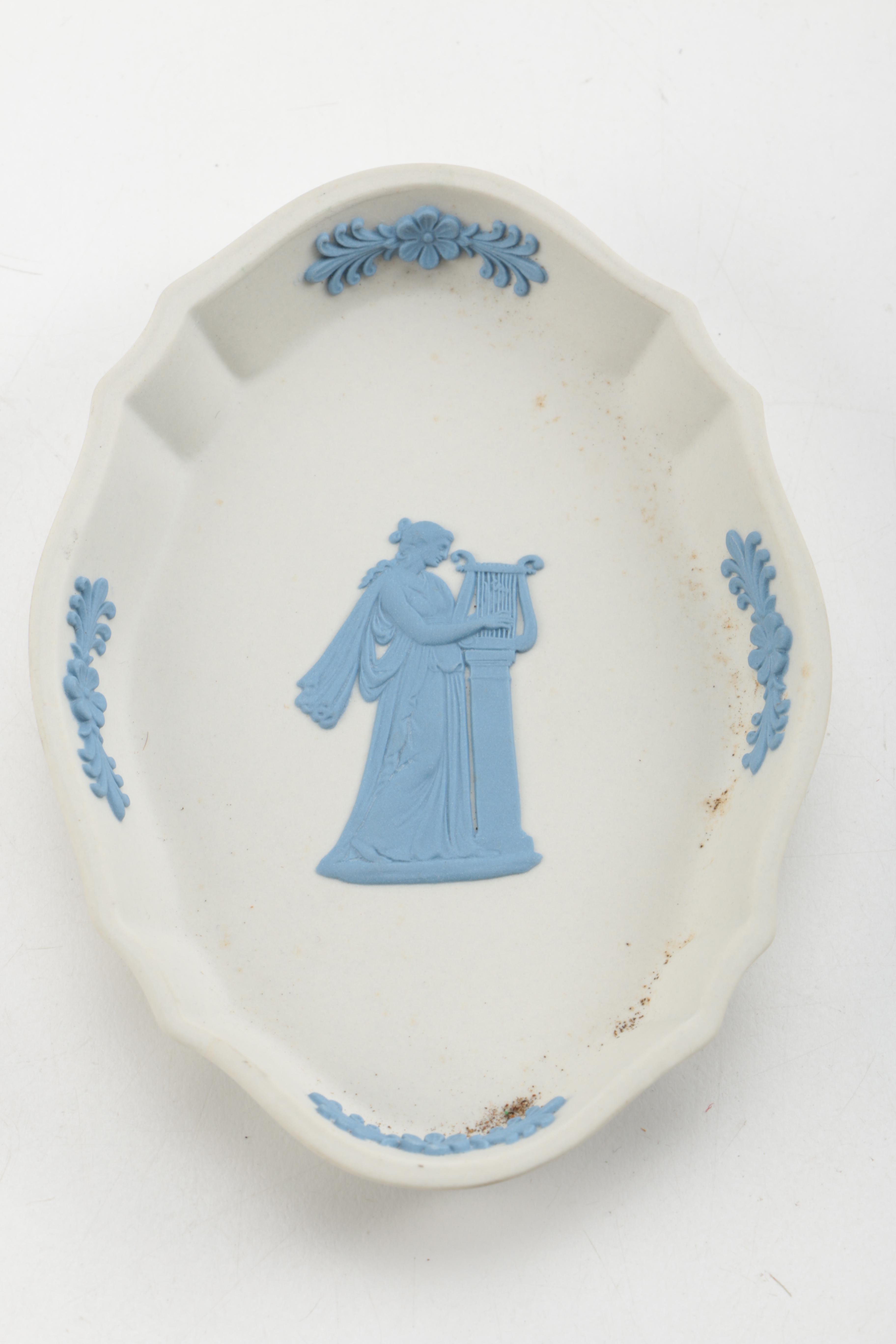 Wedgwood Blue Jasper Spill Vase and Others