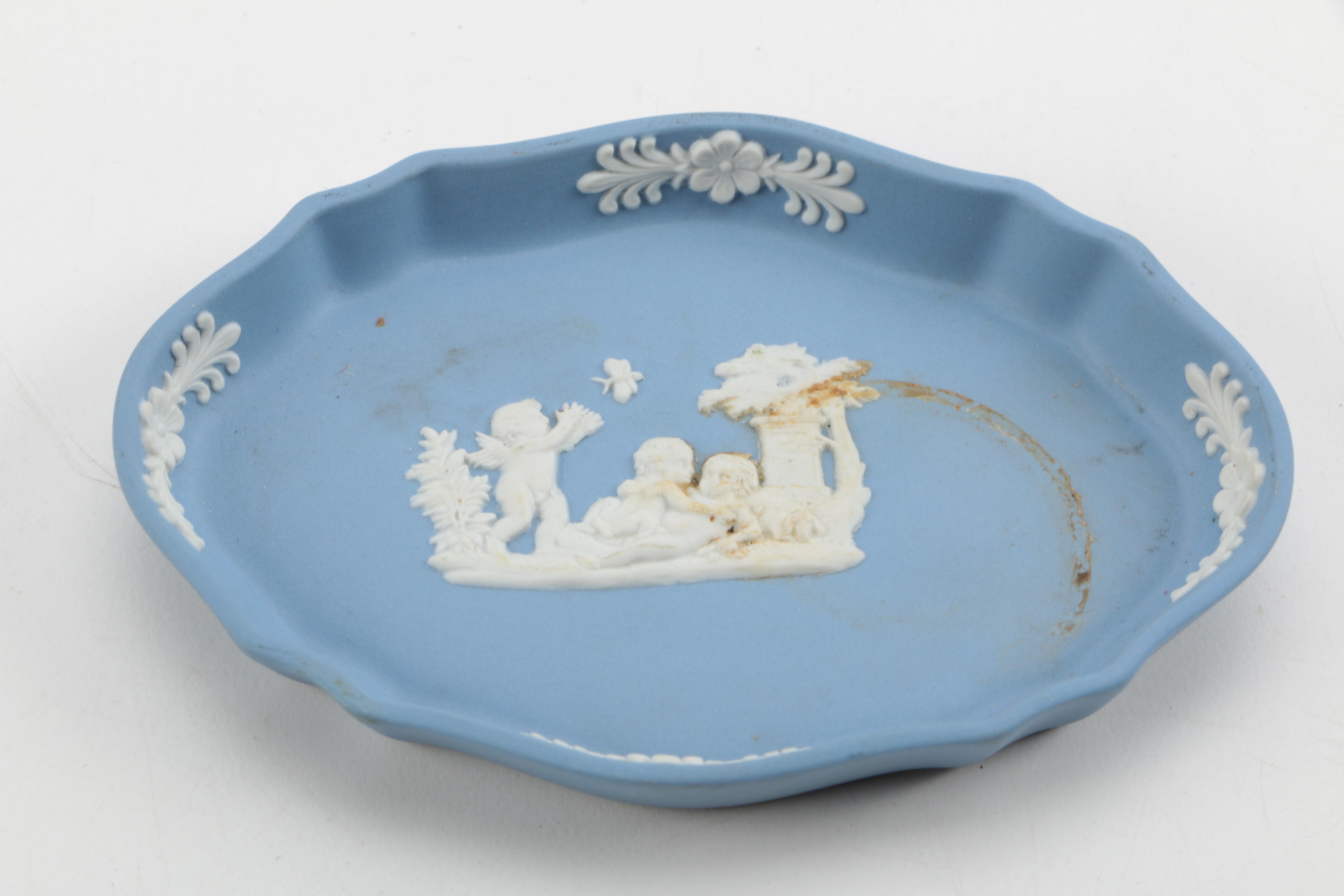 Wedgwood Blue Jasper Spill Vase and Others