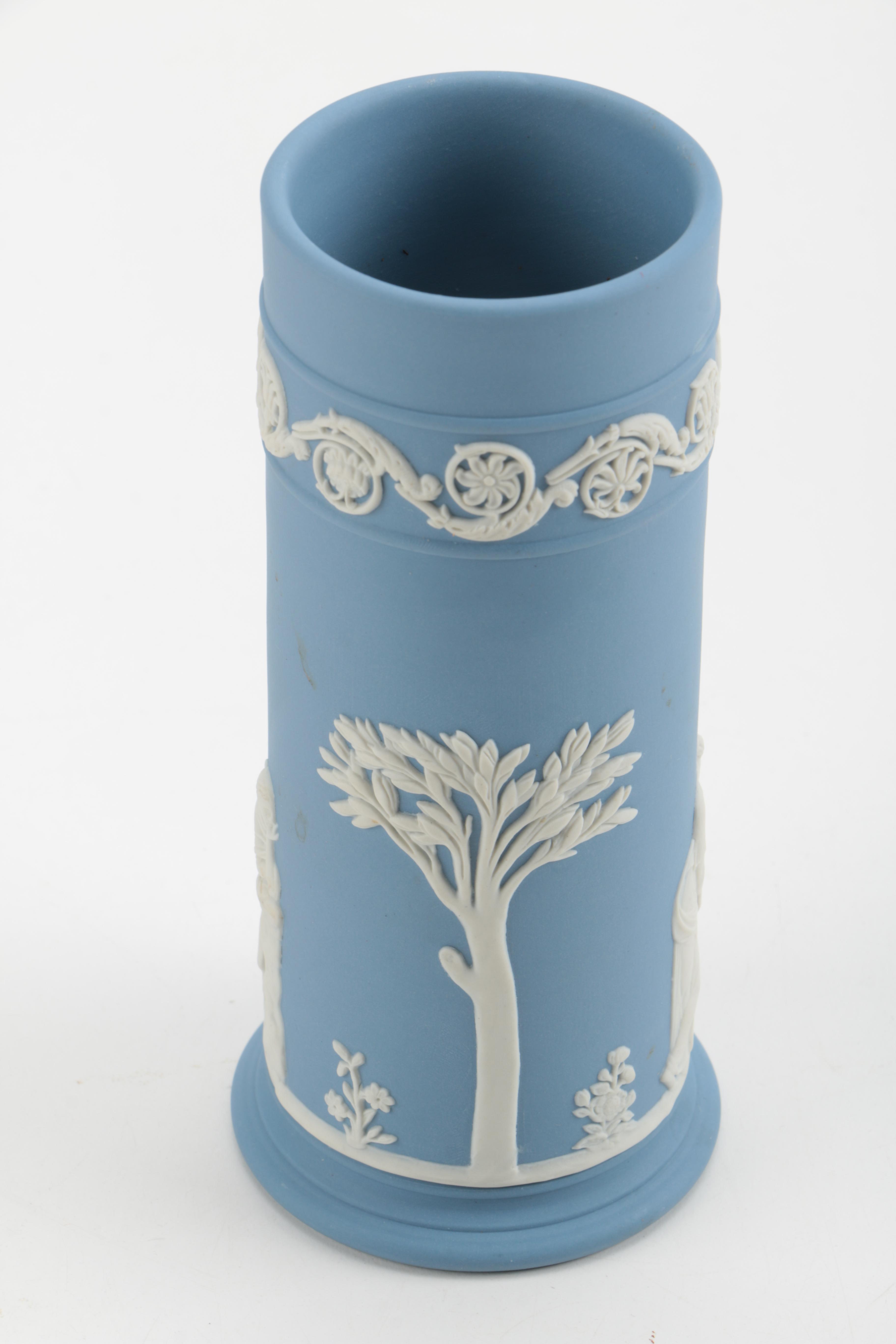 Wedgwood Blue Jasper Spill Vase and Others