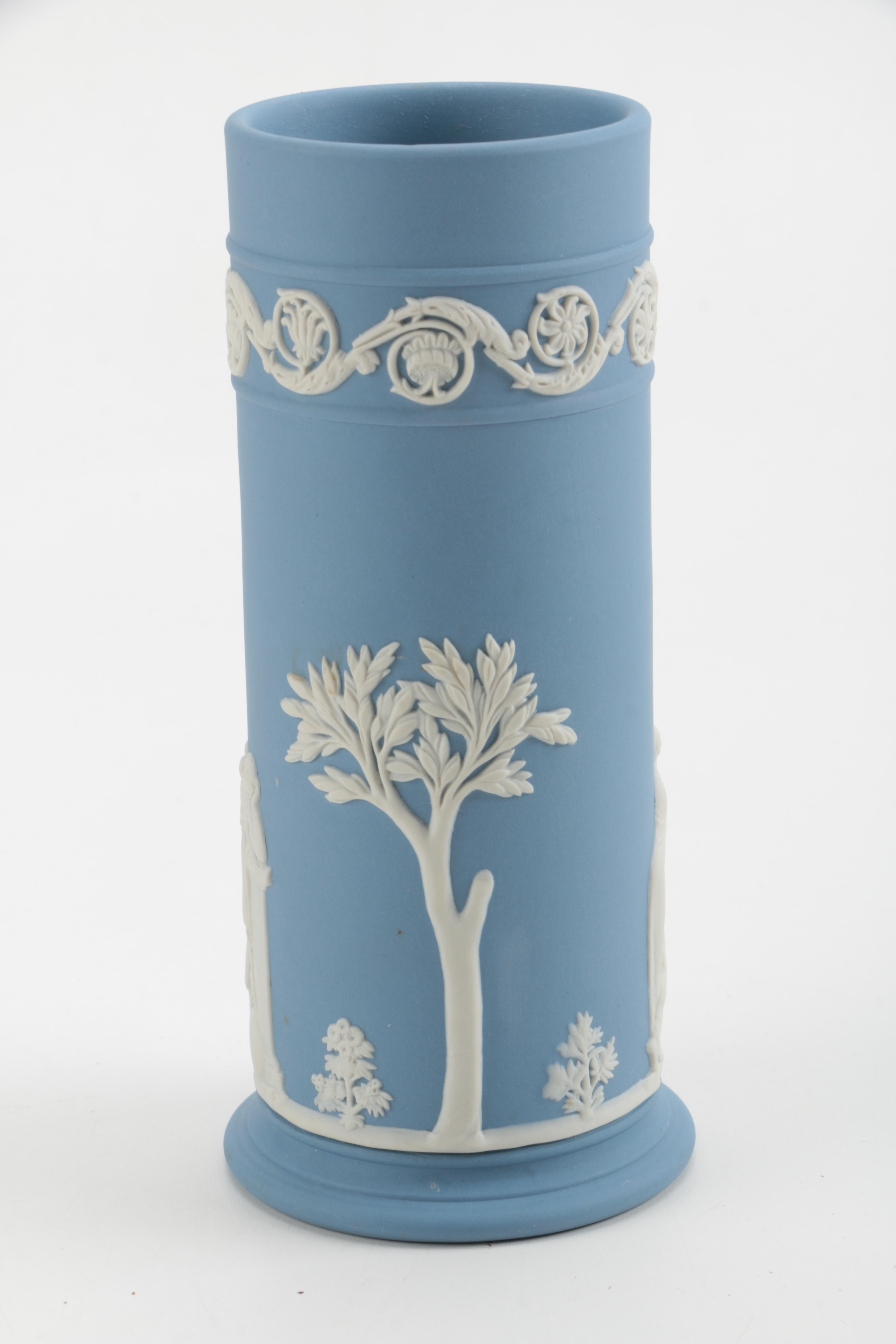 Wedgwood Blue Jasper Spill Vase and Others