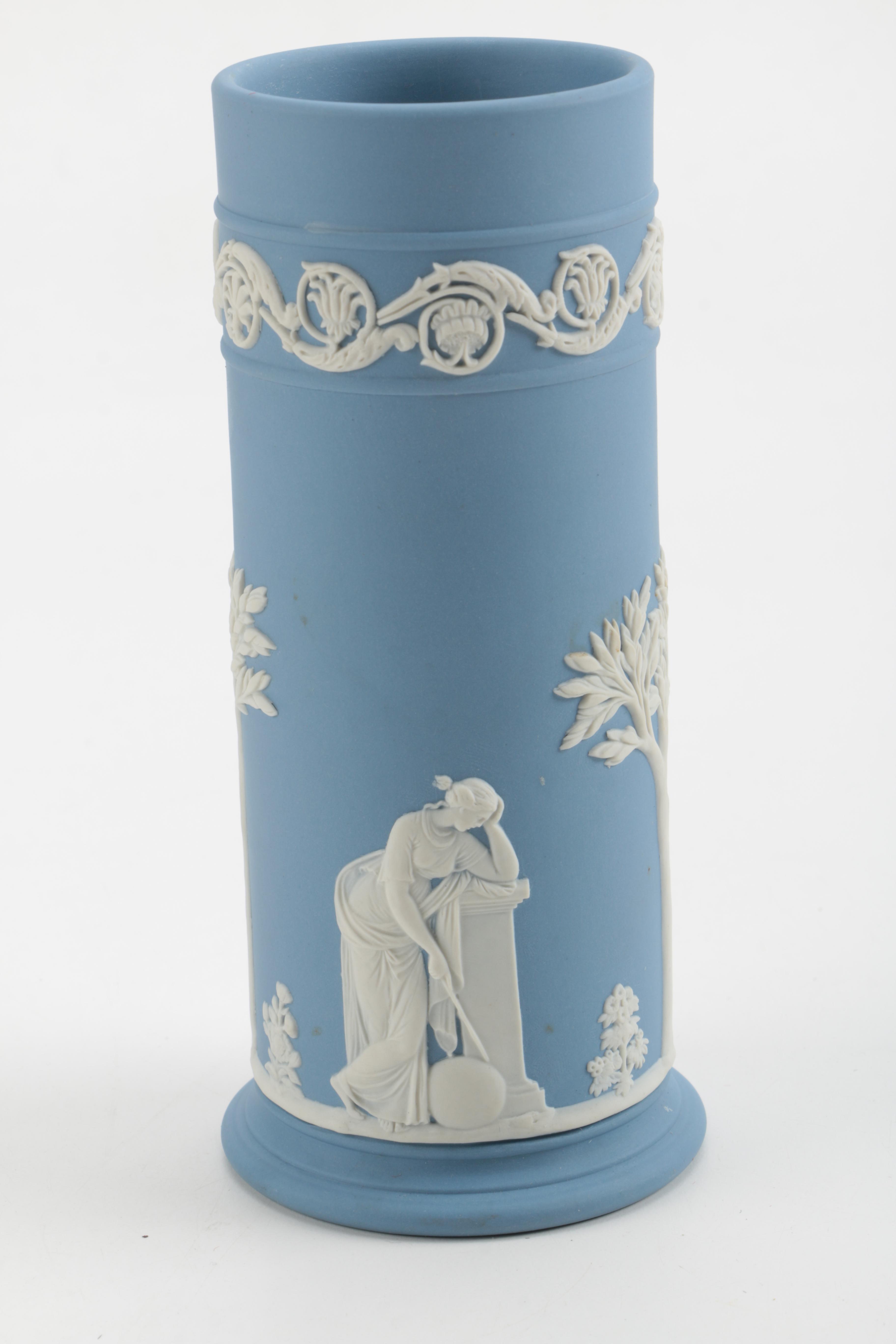 Wedgwood Blue Jasper Spill Vase and Others