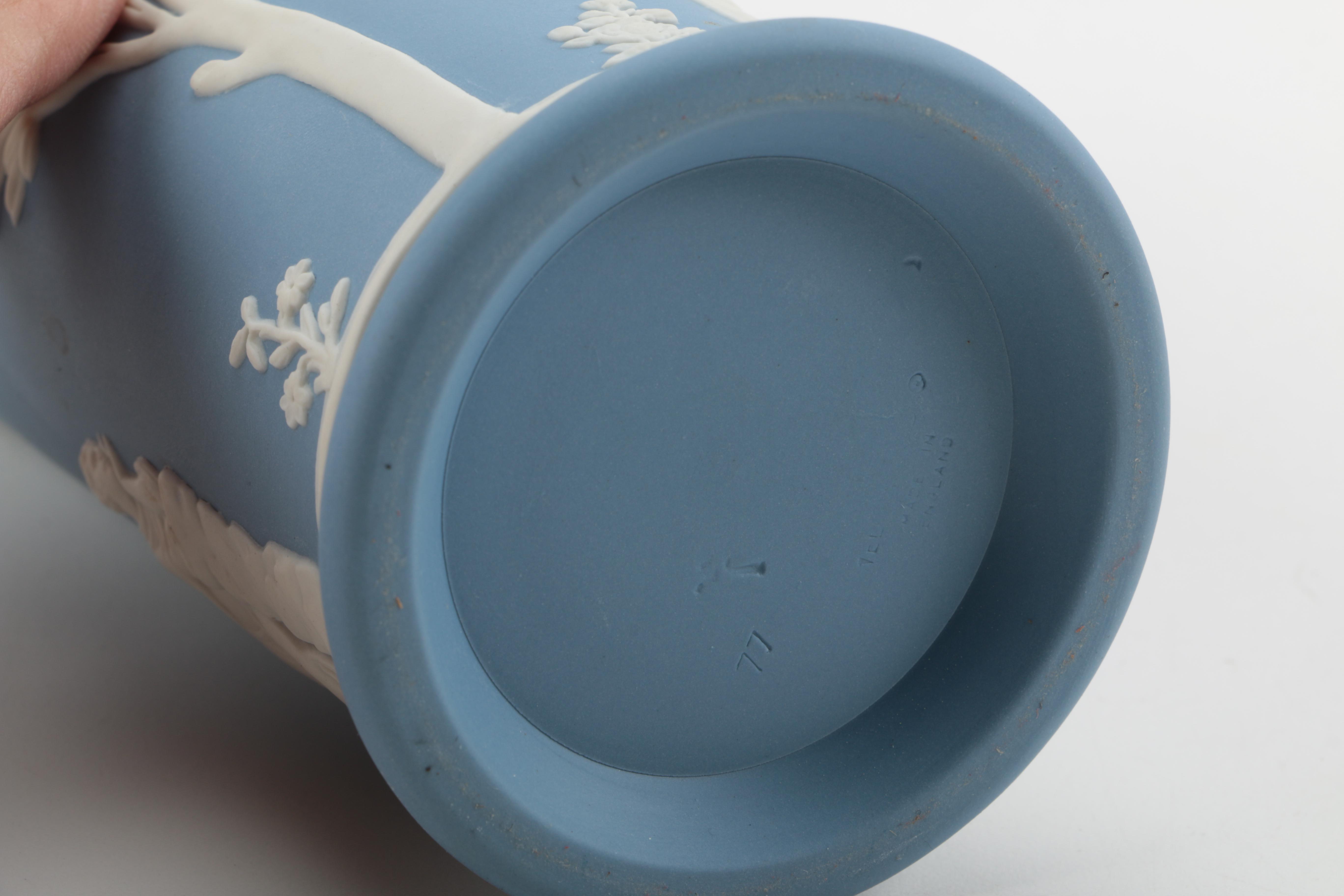 Wedgwood Blue Jasper Spill Vase and Others