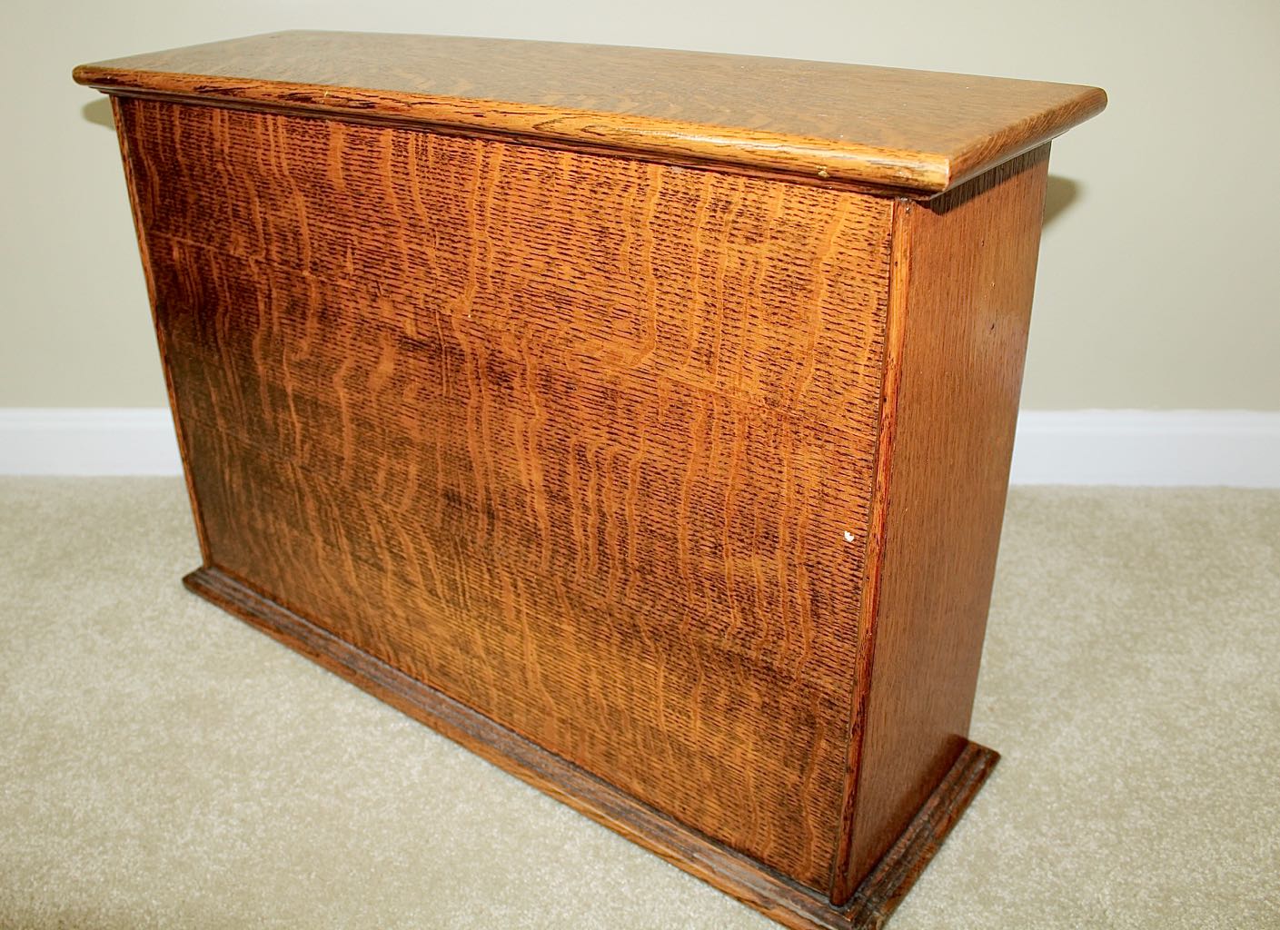 Antique Oak McCourt Pharmacy Label Cabinet