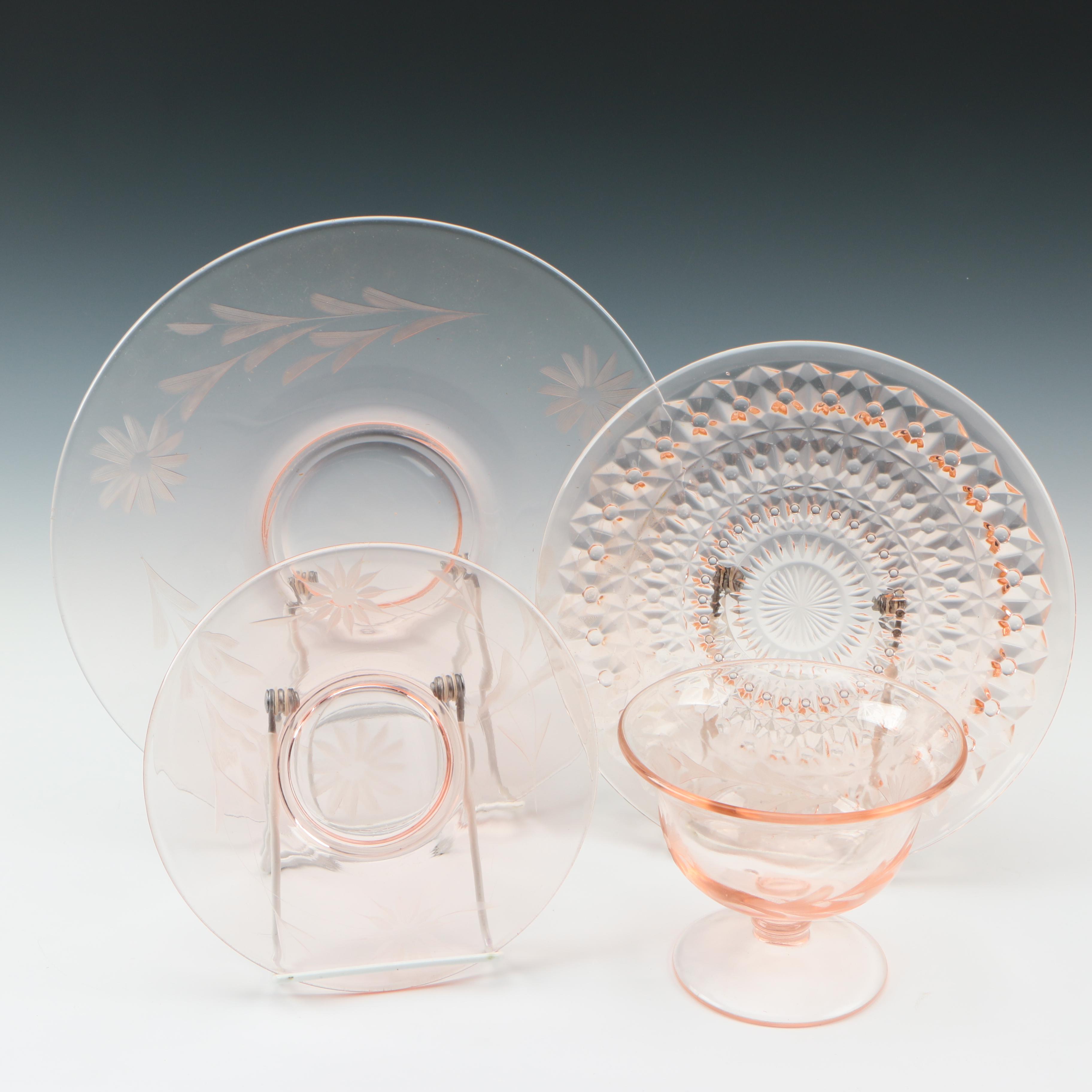 Vintage Jeanette "Holiday Pink" Pink Depression Glass