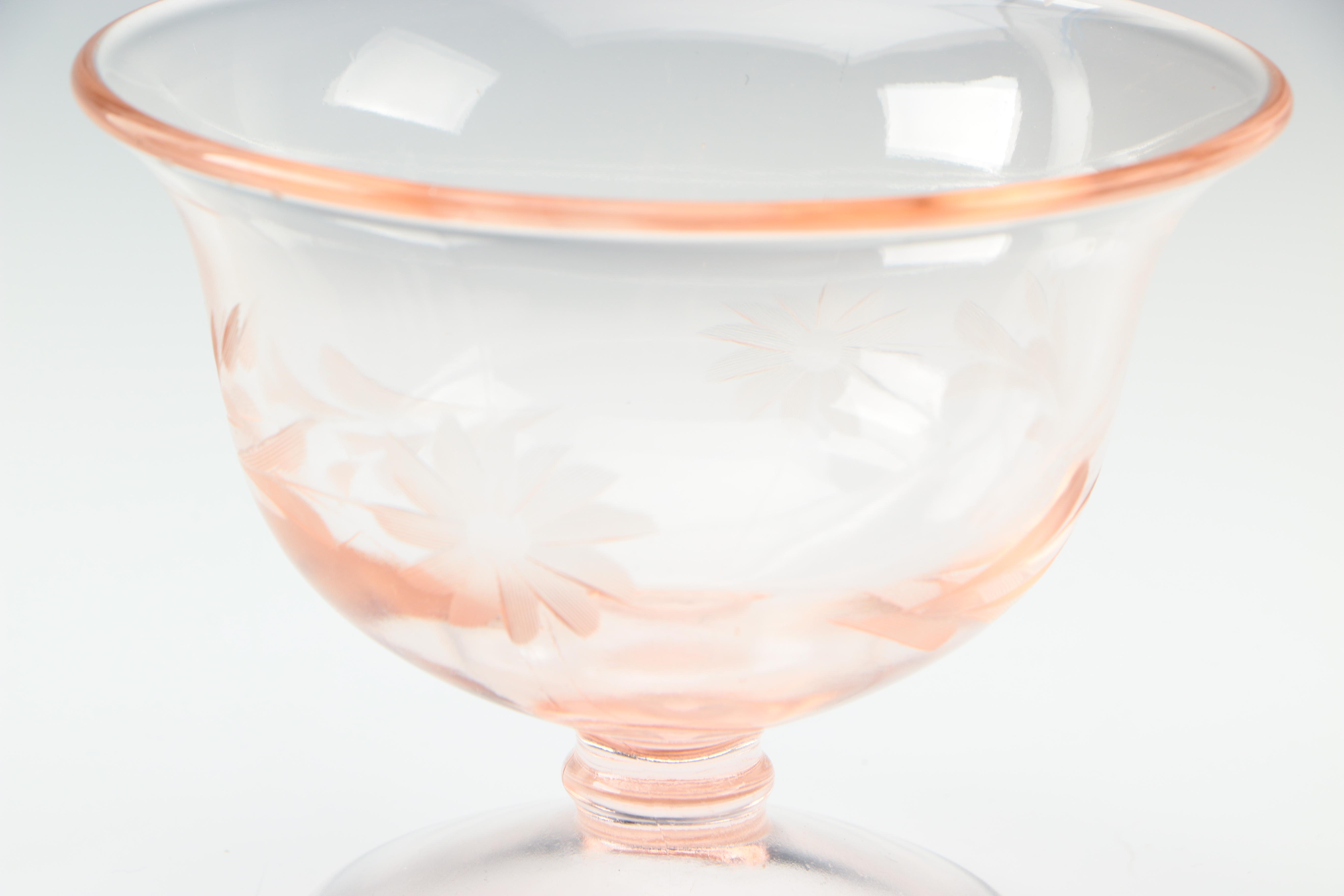 Vintage Jeanette "Holiday Pink" Pink Depression Glass