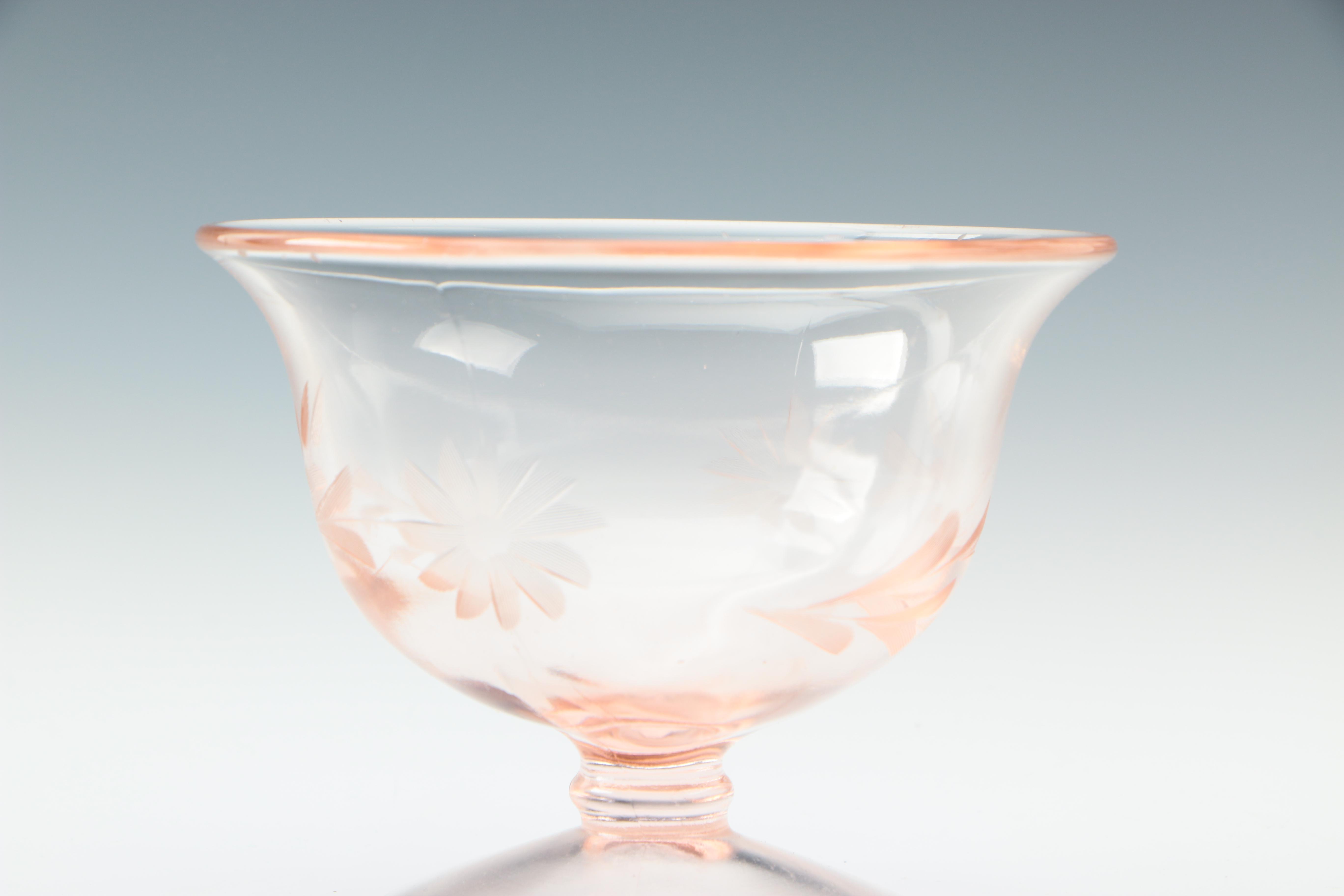Vintage Jeanette "Holiday Pink" Pink Depression Glass