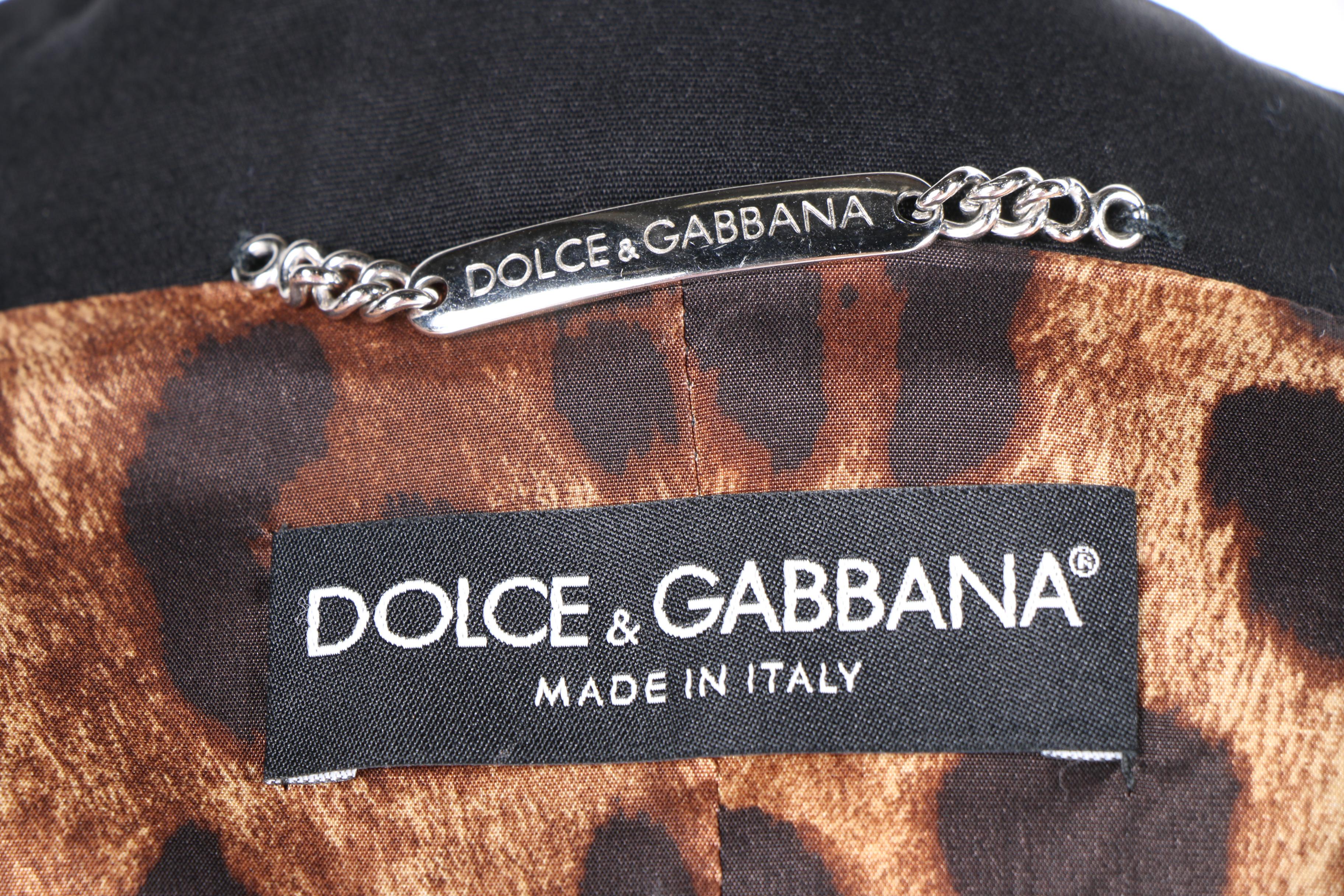 Dolce & Gabbana Coat with Leopard Print Lining
