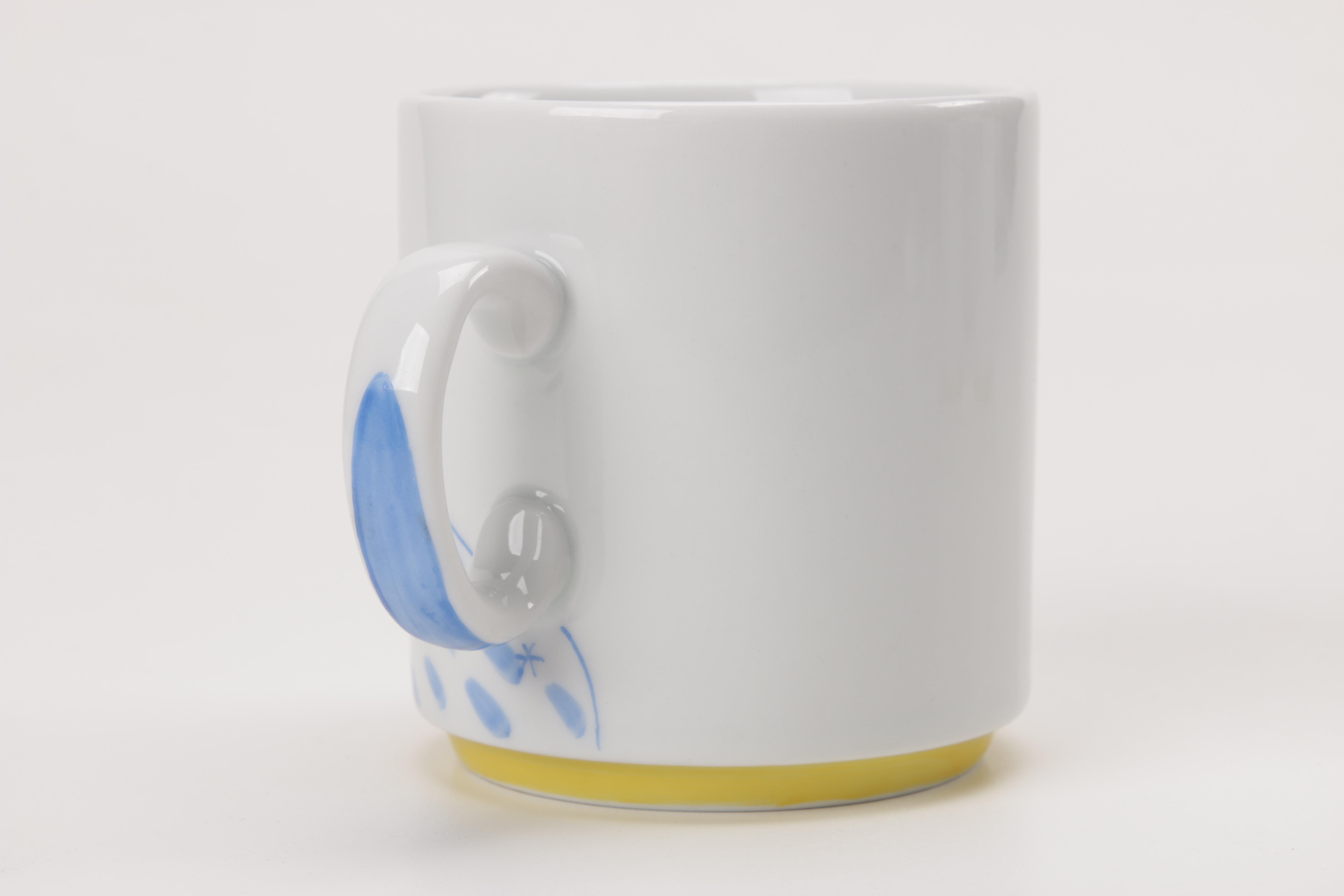 L. J Cat Decorated Mugs and Bowls