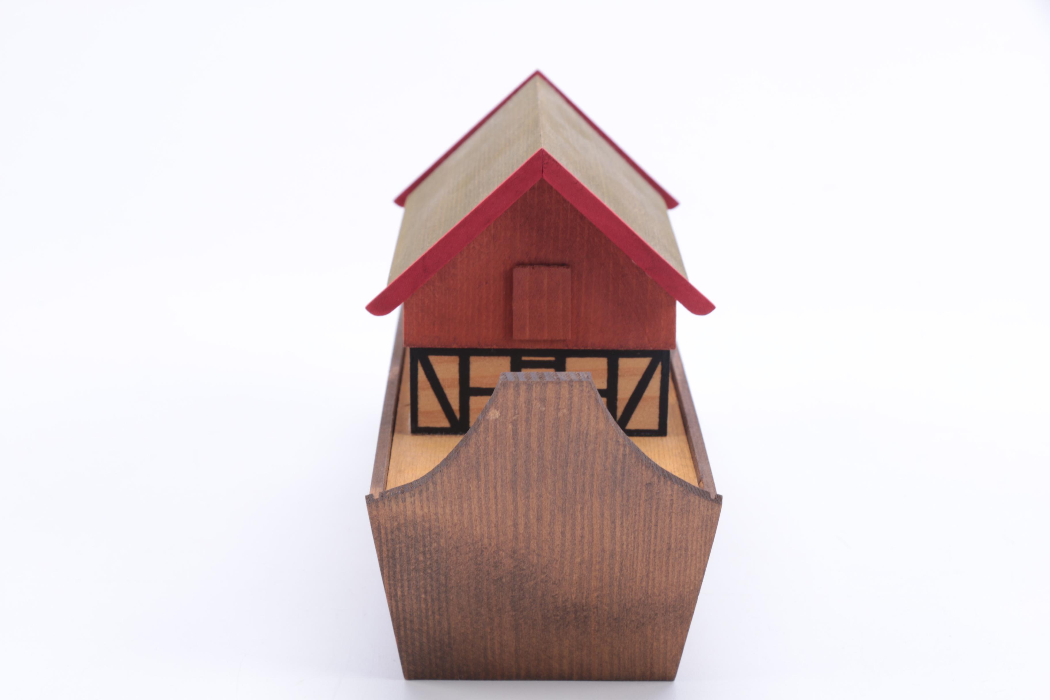 Hand Carved Noah's Ark and Nativity Folk Art