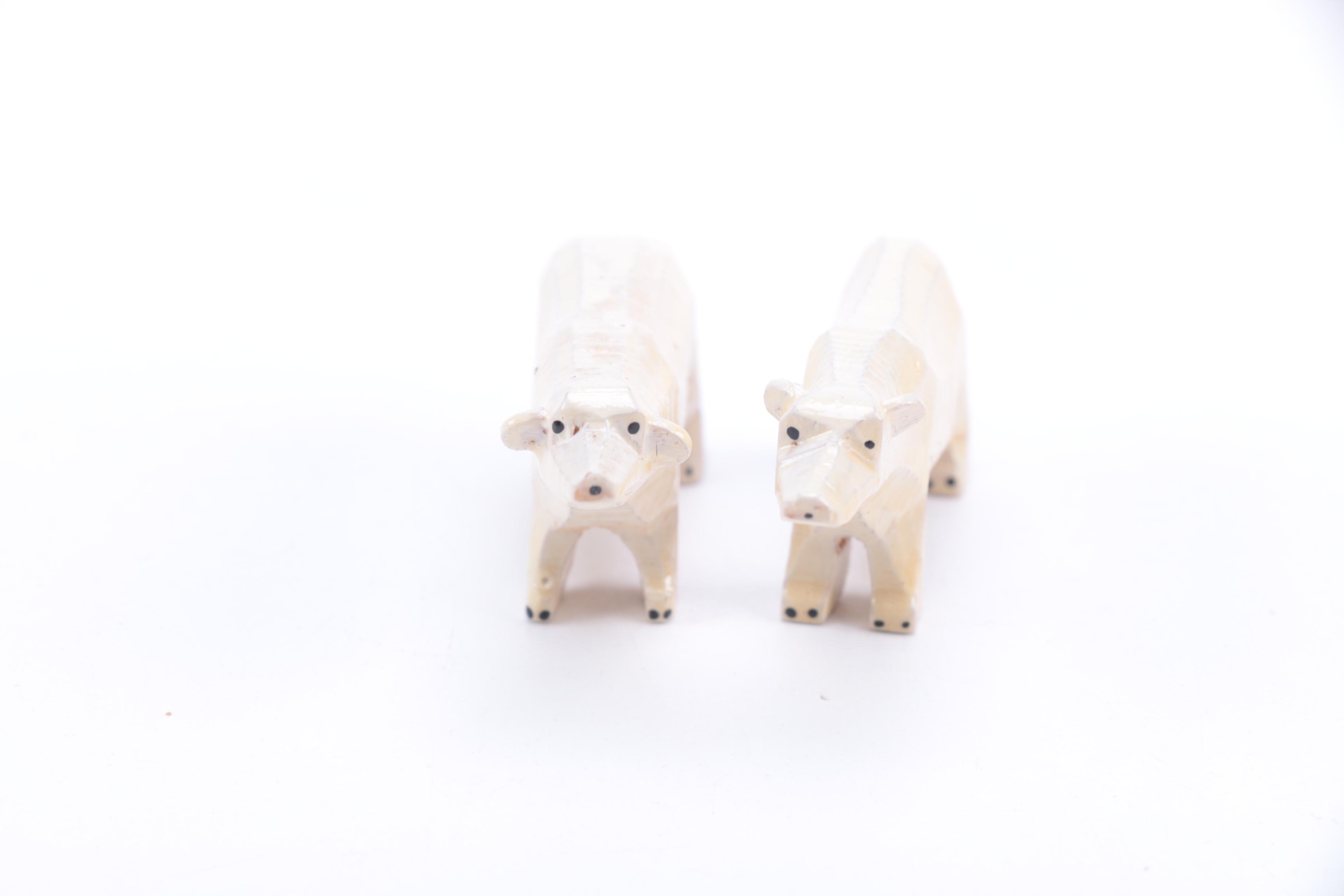 Hand Carved Noah's Ark and Nativity Folk Art