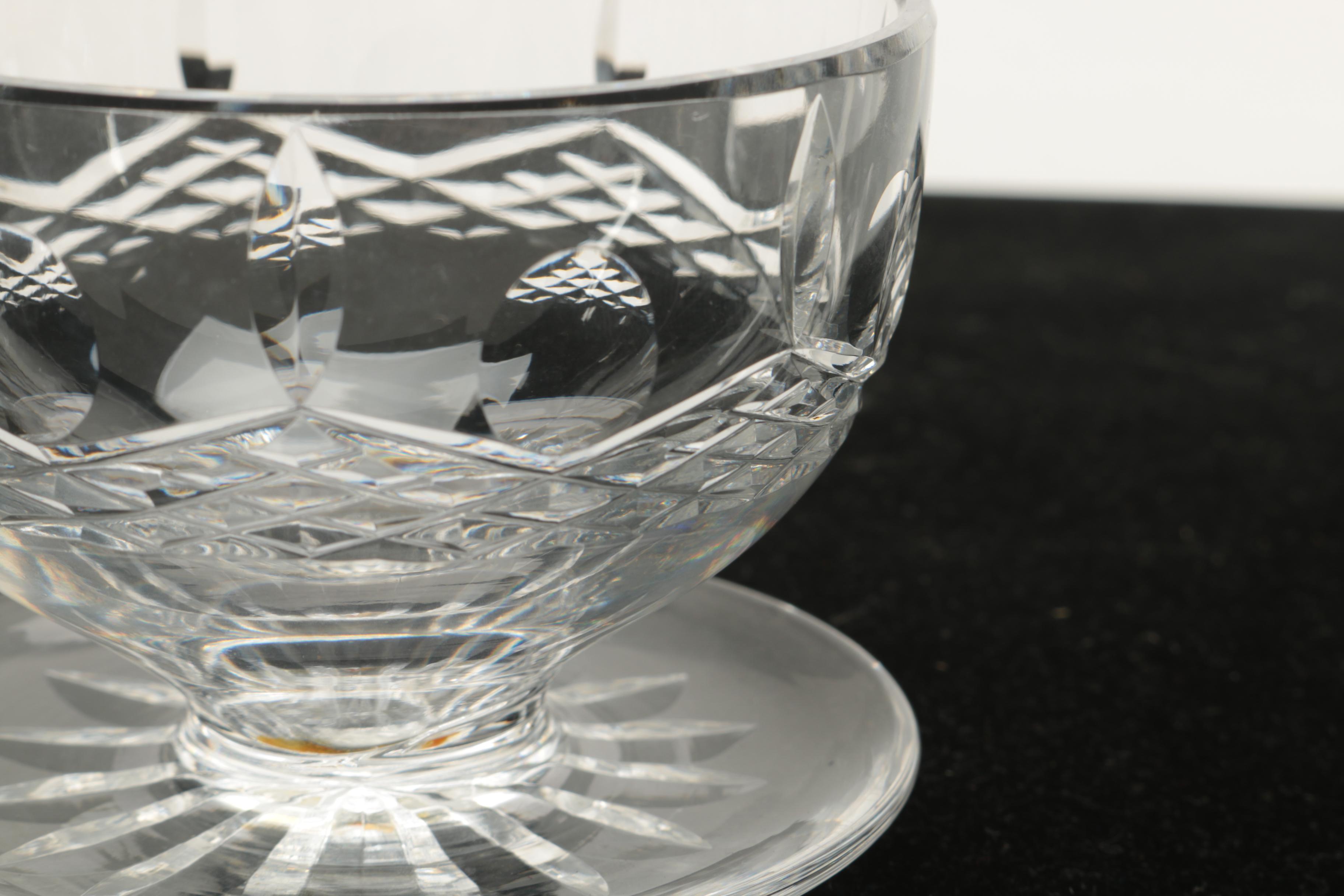 Set of Waterford Crystal "Lismore" Footed Dessert Bowls