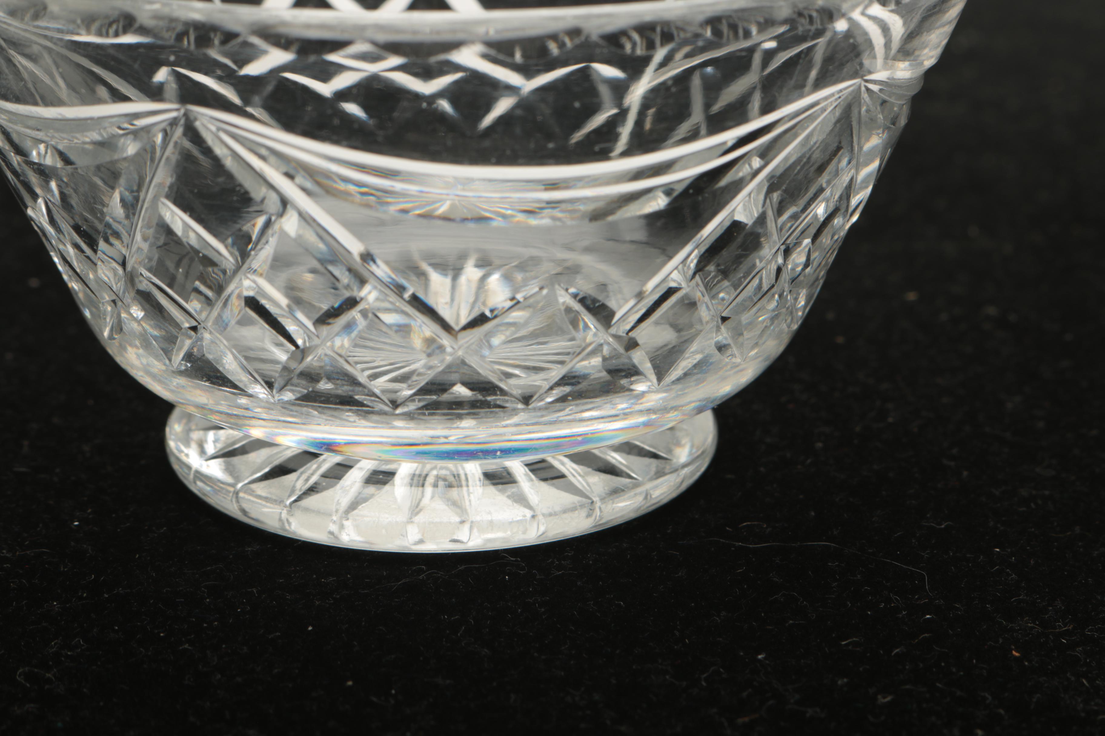 Webb Corbett Crystal Creamer and Sugar Bowl