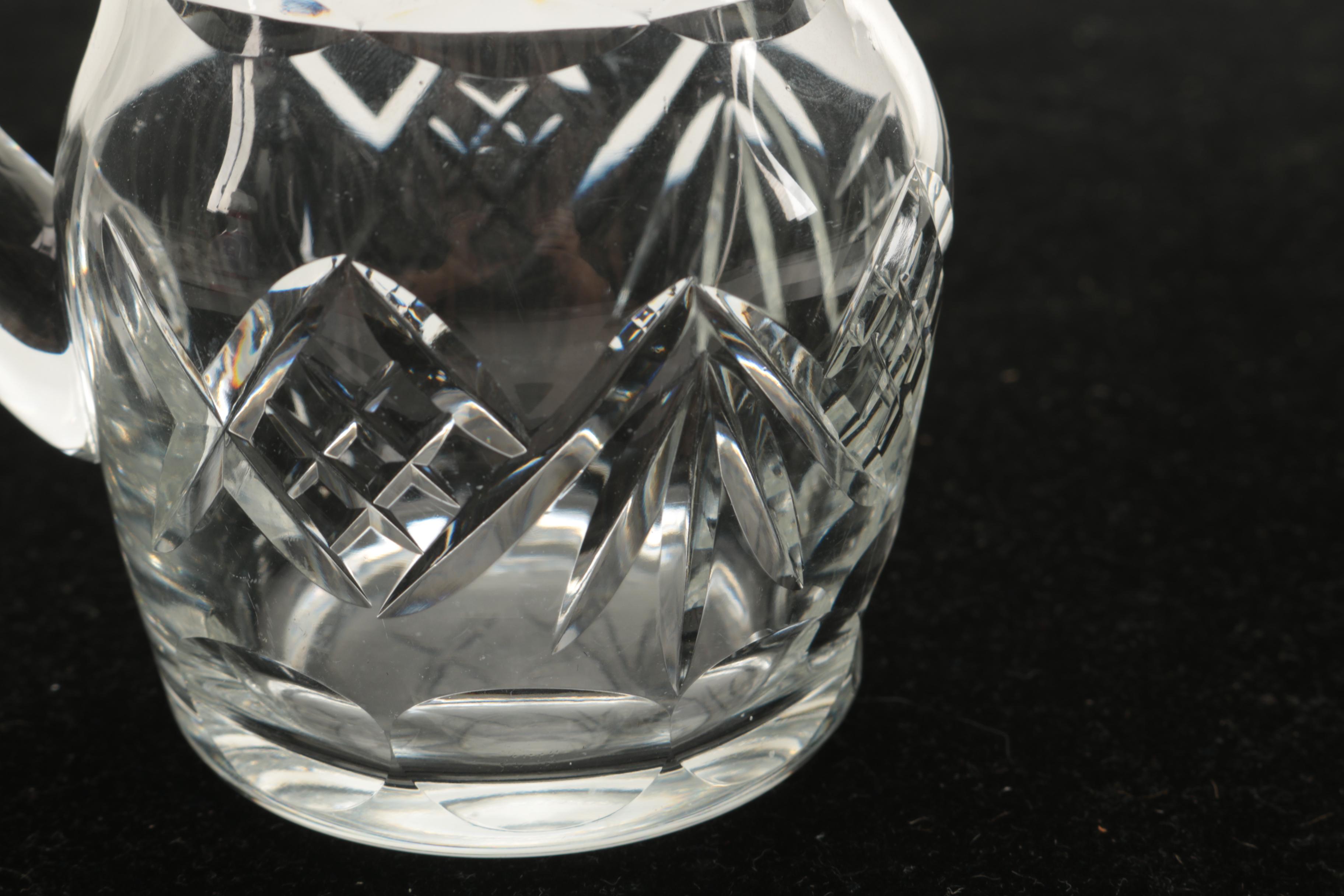 Webb Corbett Crystal Creamer and Sugar Bowl