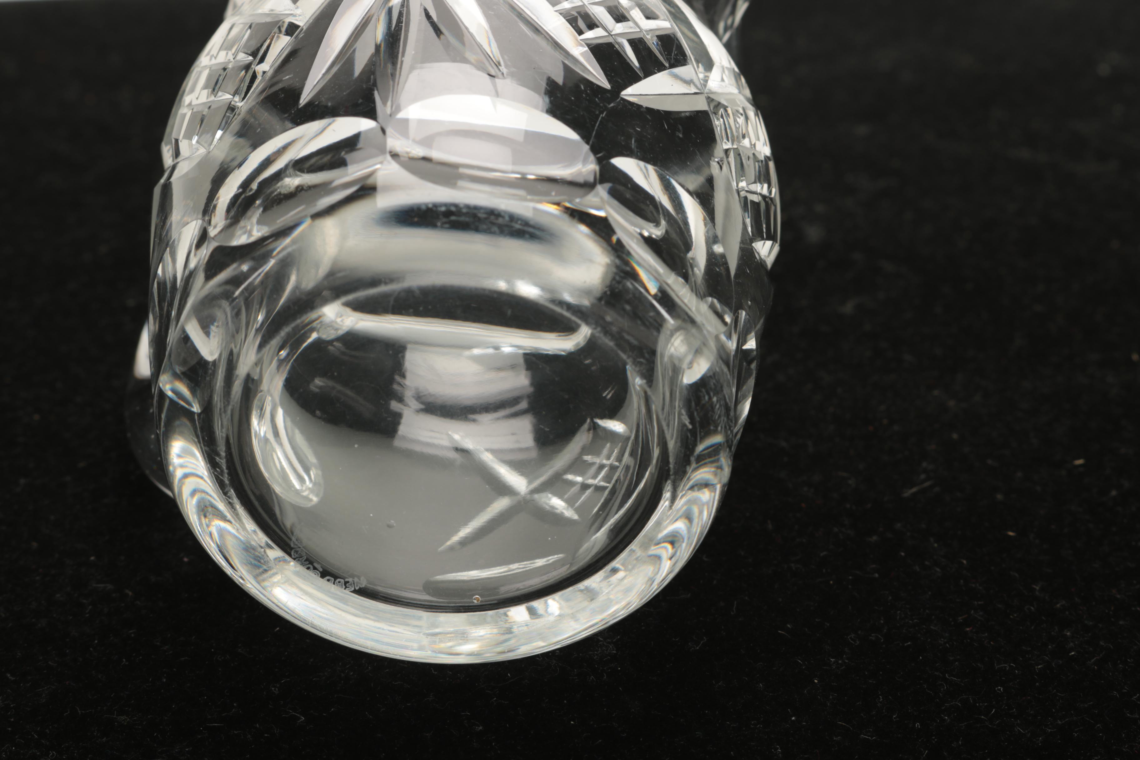 Webb Corbett Crystal Creamer and Sugar Bowl