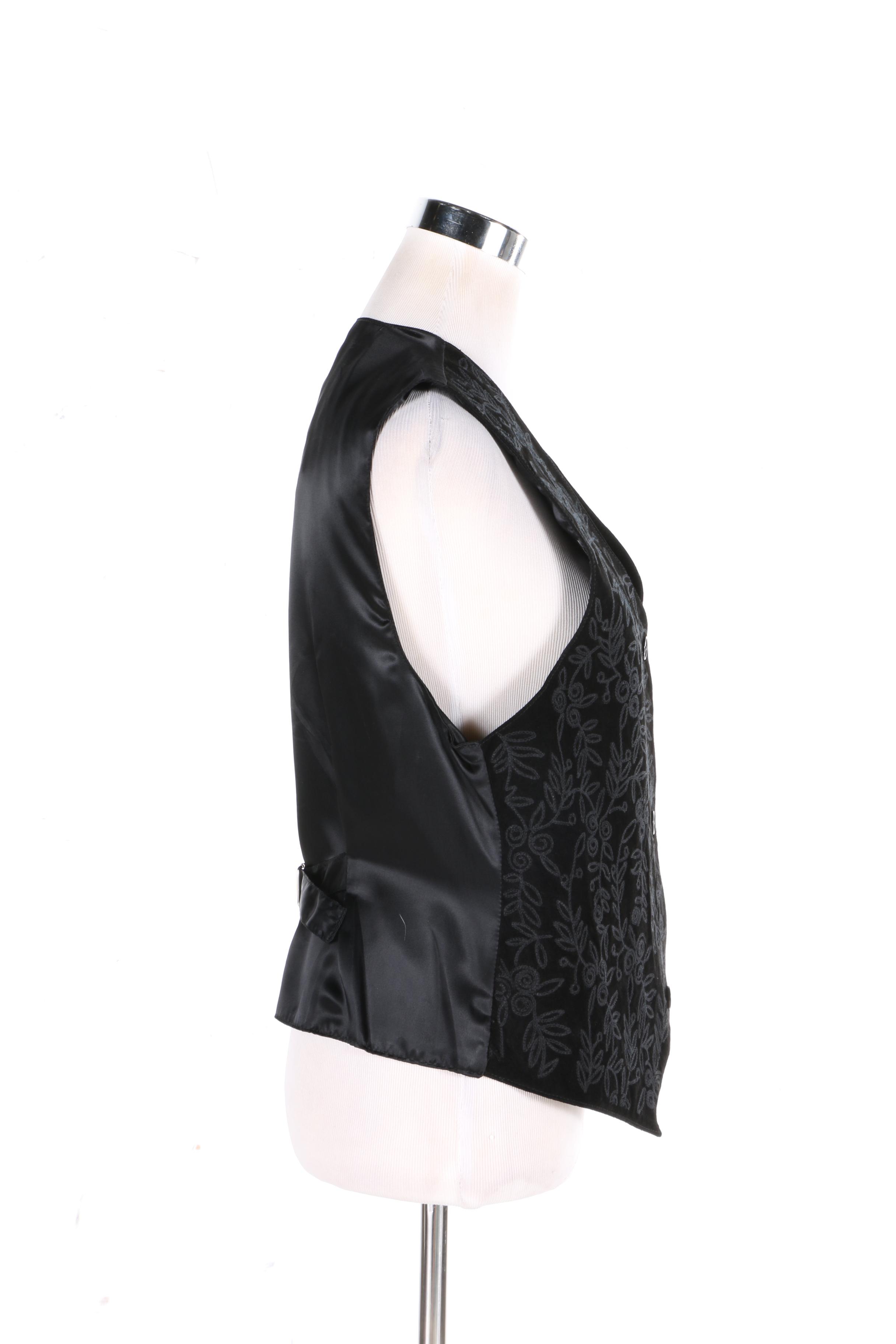 Evan Davies Embroidered Suede and Ann Tjian for Kenar Beaded Vests