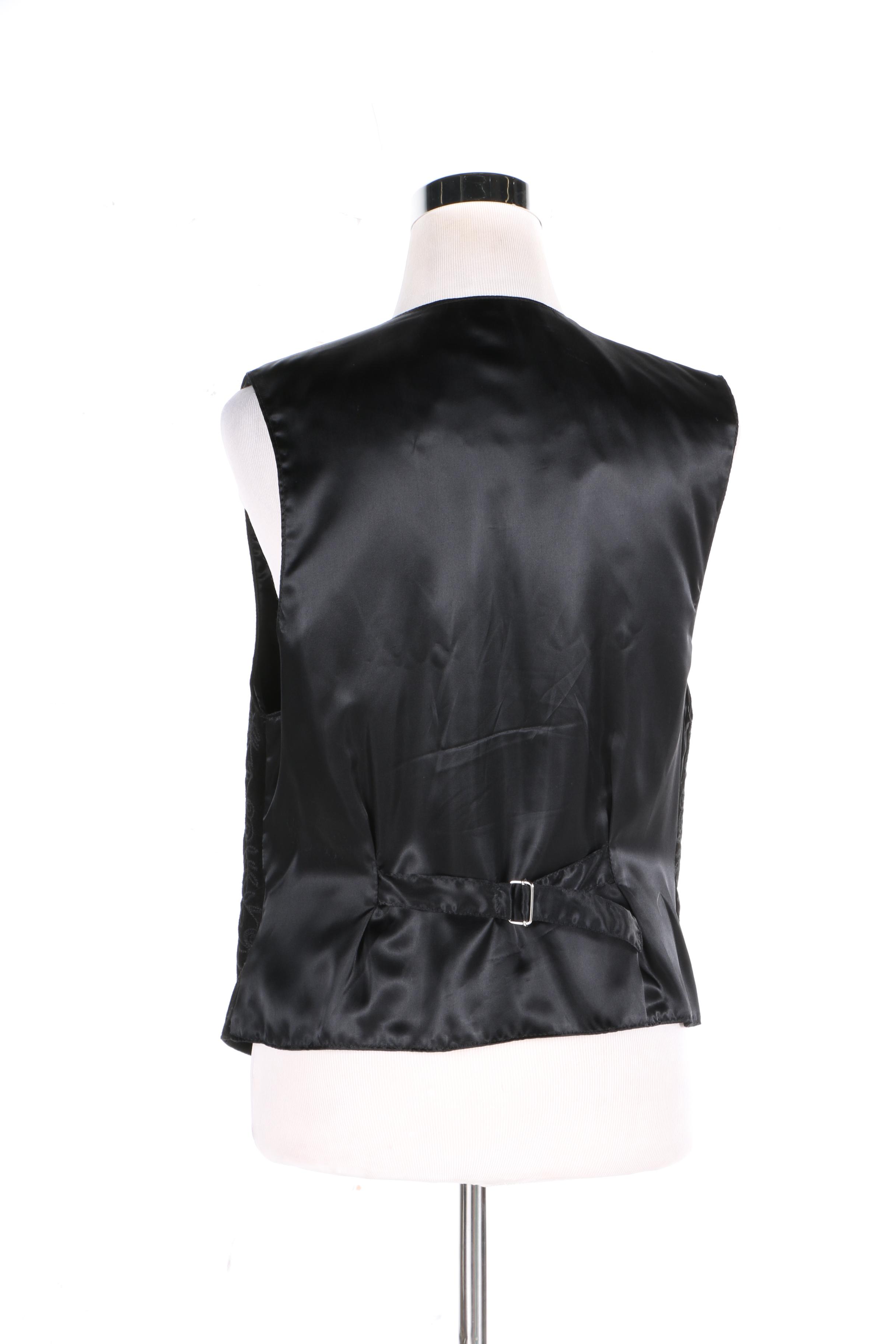 Evan Davies Embroidered Suede and Ann Tjian for Kenar Beaded Vests