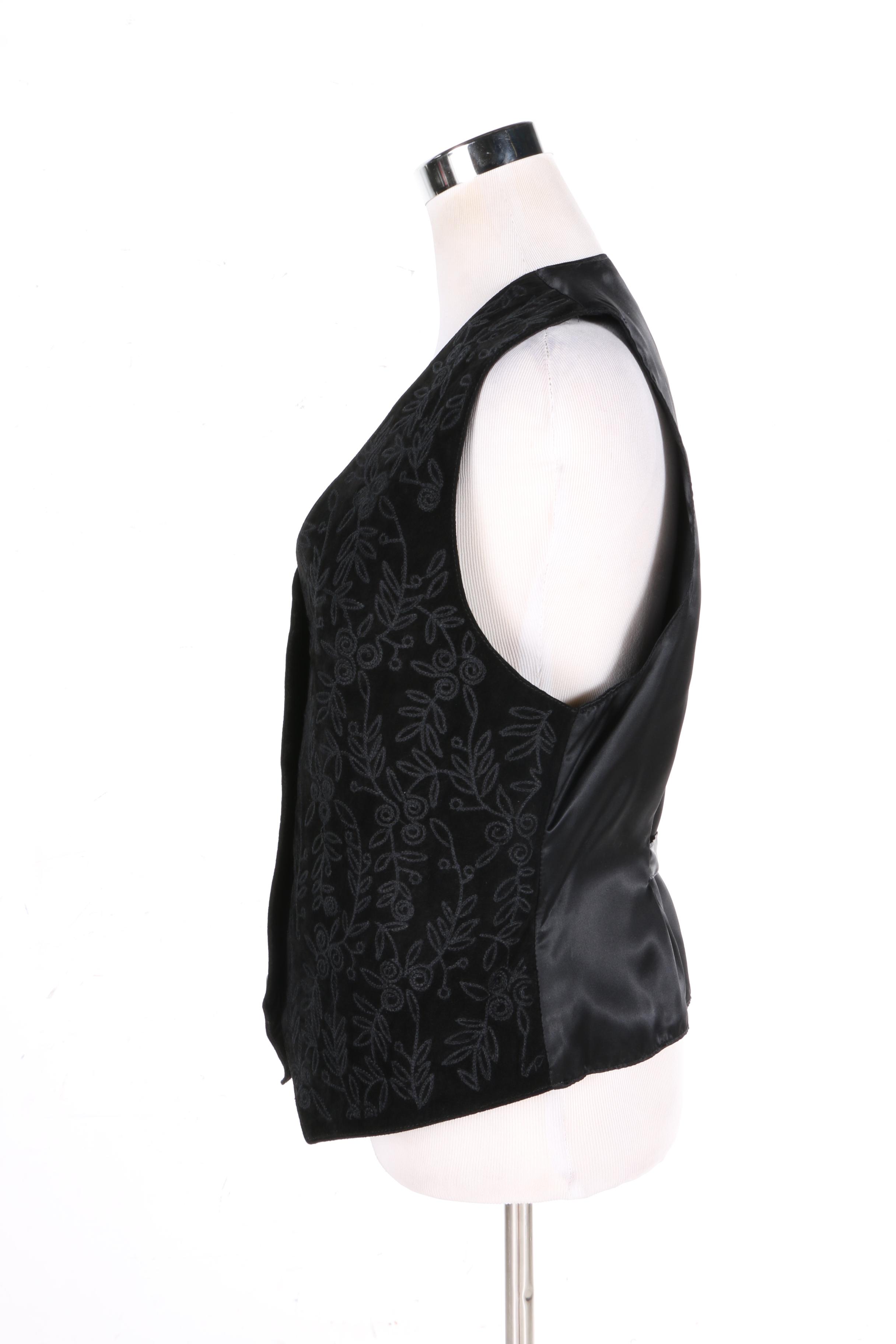 Evan Davies Embroidered Suede and Ann Tjian for Kenar Beaded Vests