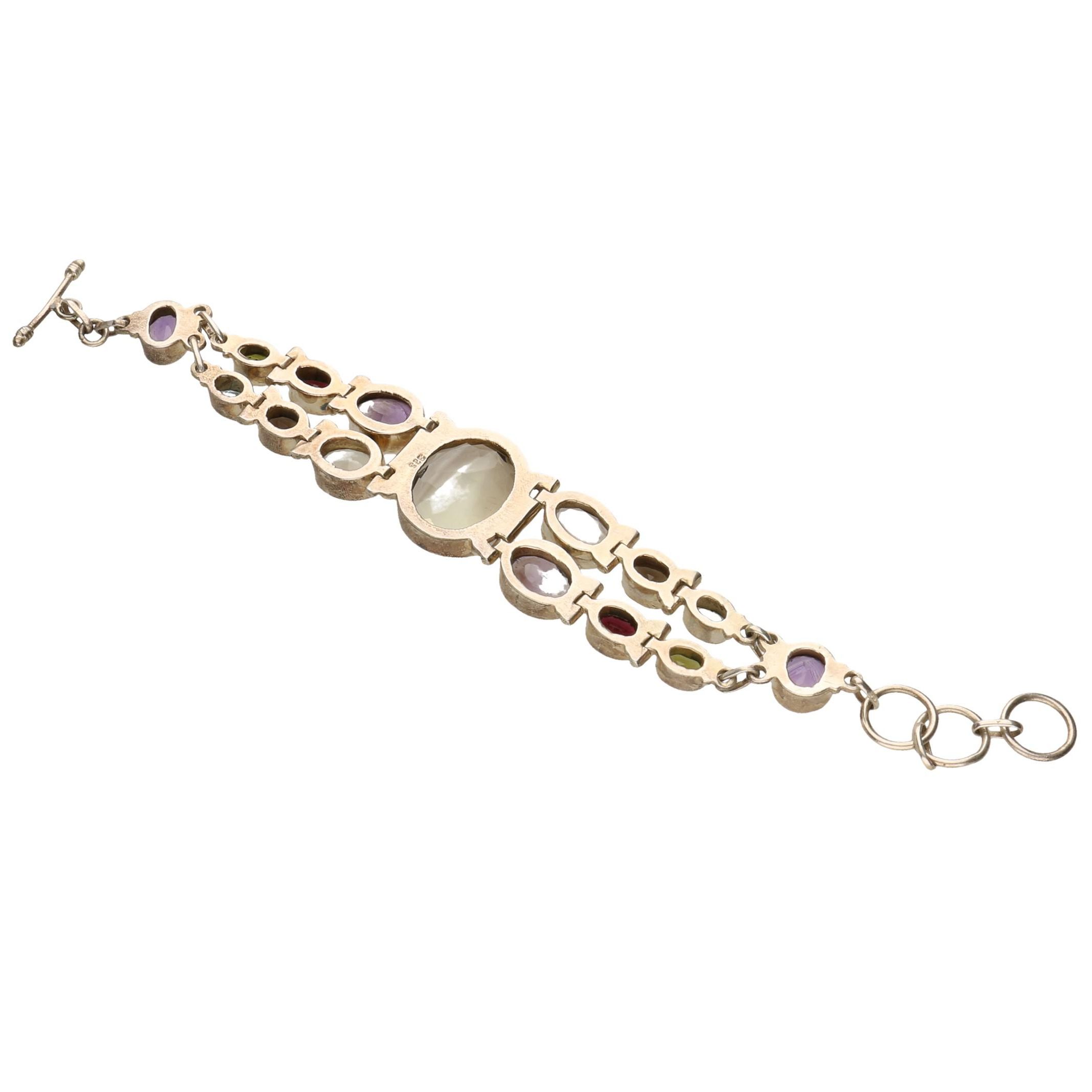Sterling Silver and Gemstone Bracelet