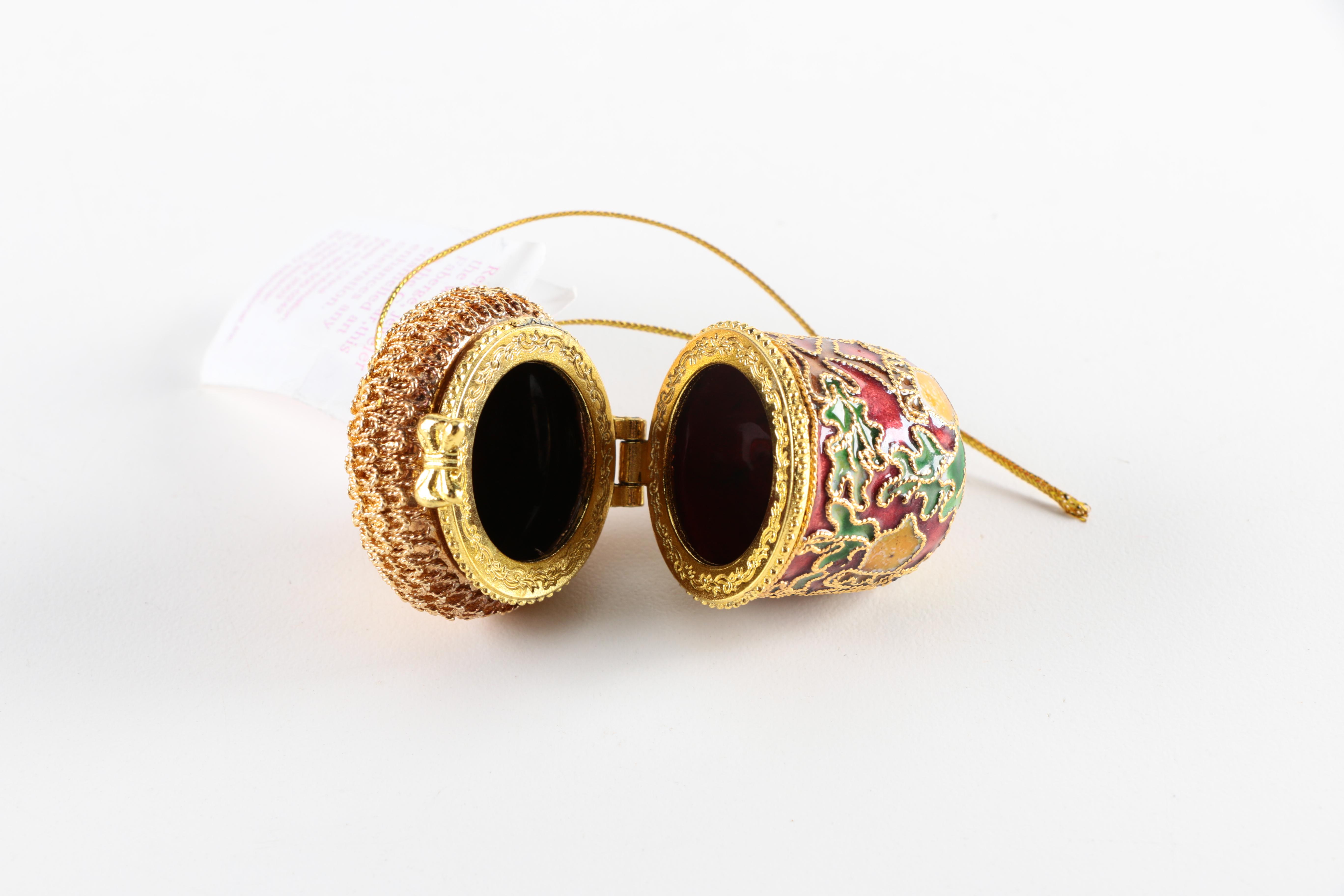 Dept 56 Jewelled Krinkles and Cloisonné Enamel Ornament