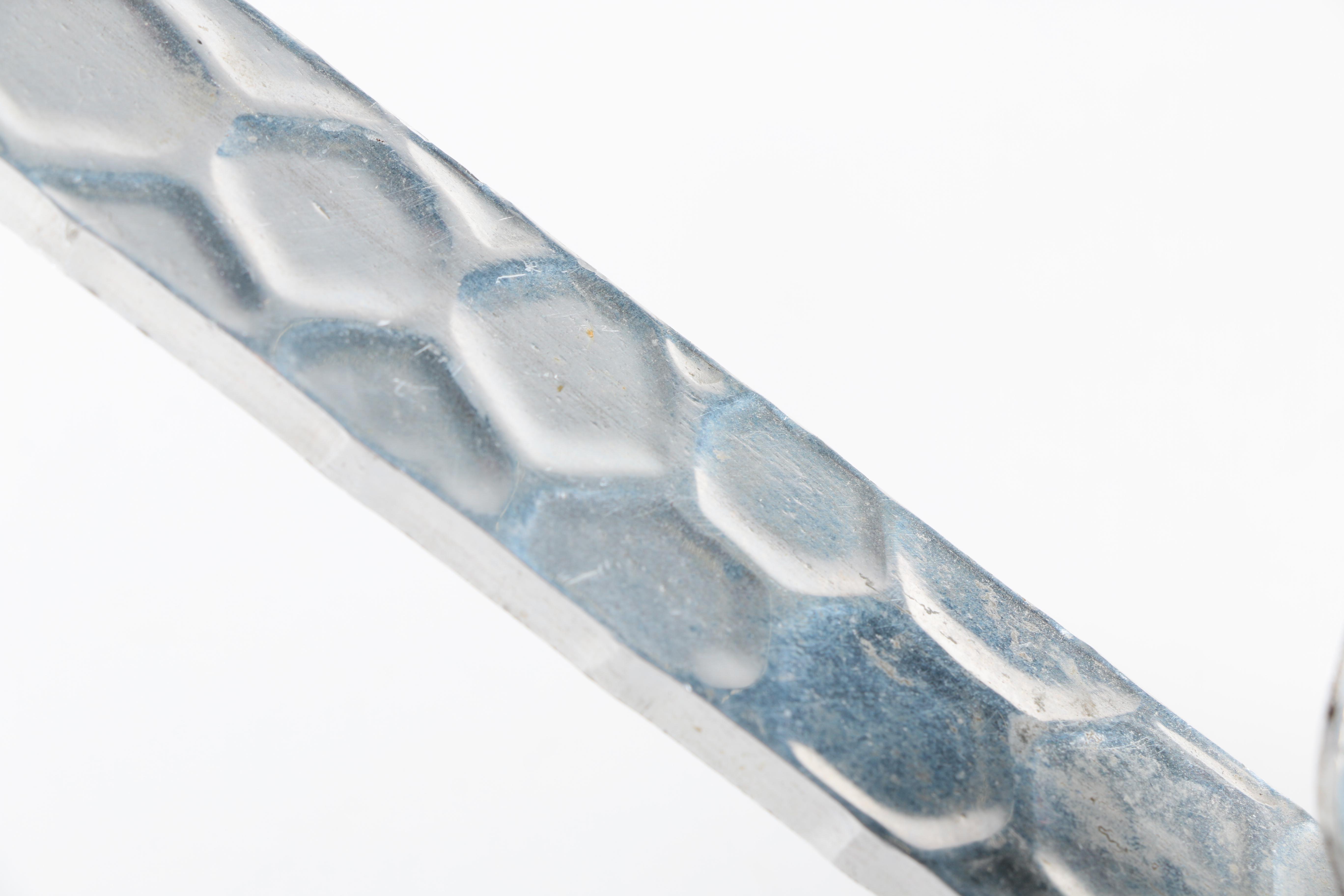 Hand Hammered Aluminium Silent Butler With A Foxhunting Motif