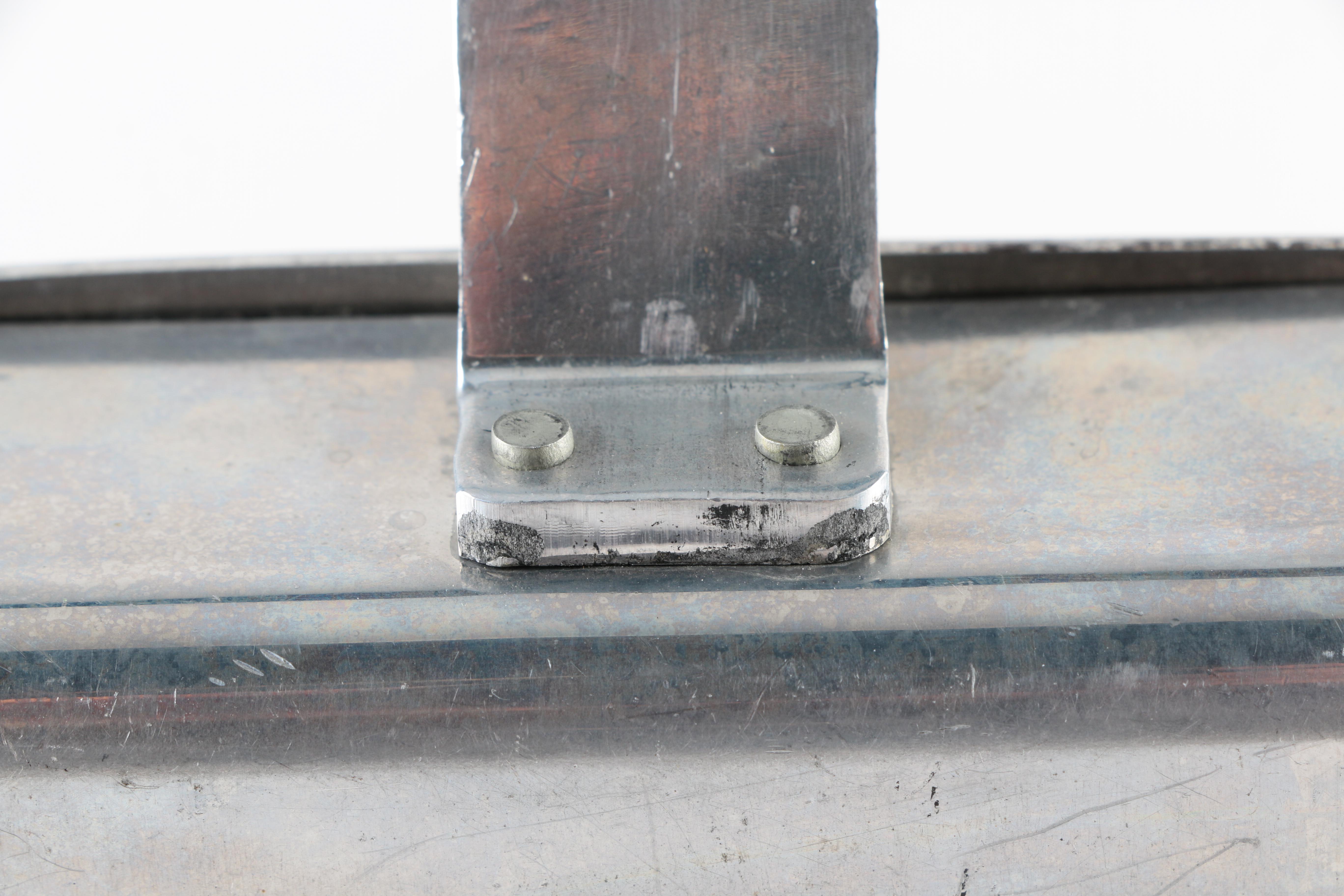 Hand Hammered Aluminium Silent Butler With A Foxhunting Motif