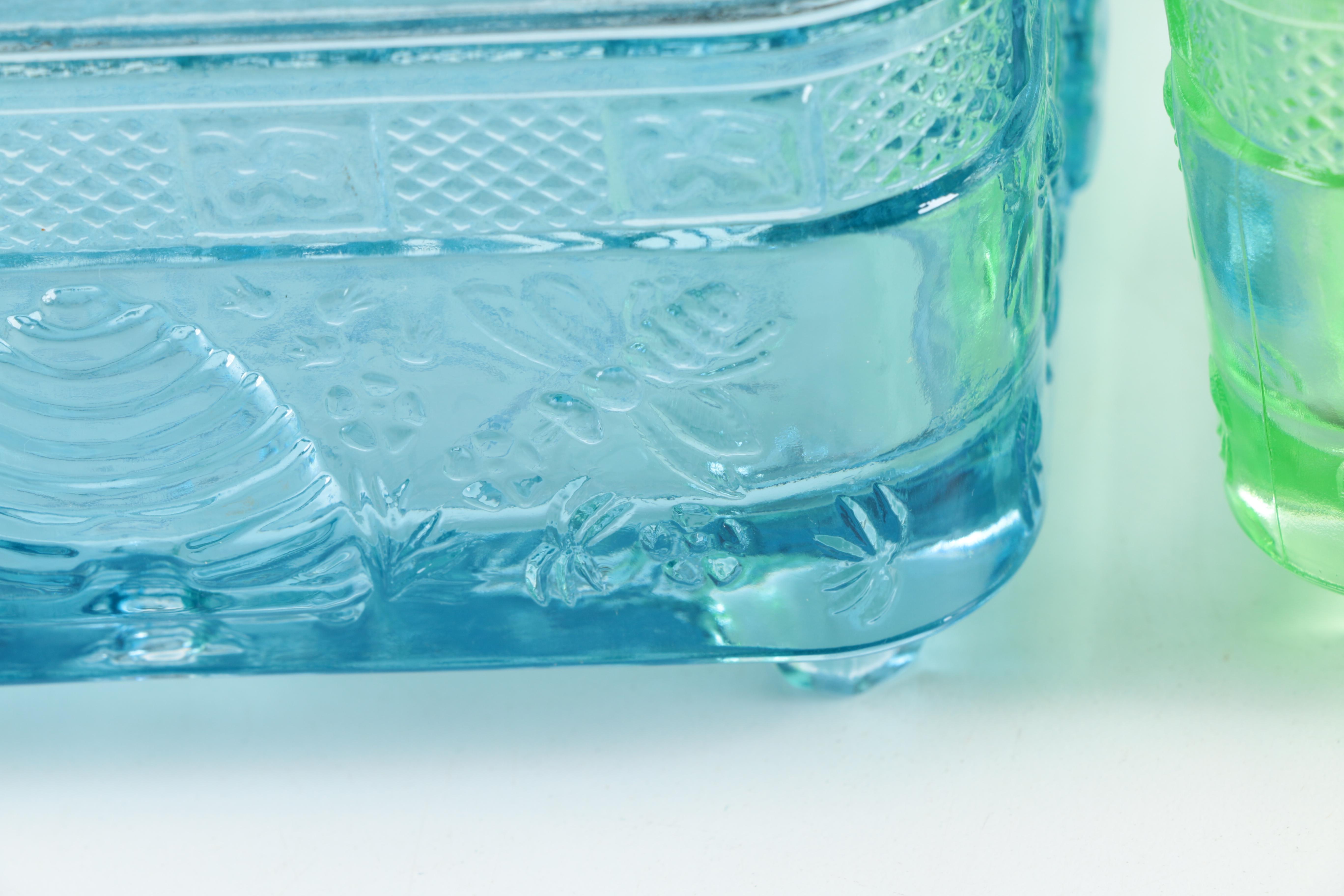 Assortment of Vintage Depression Style Glass