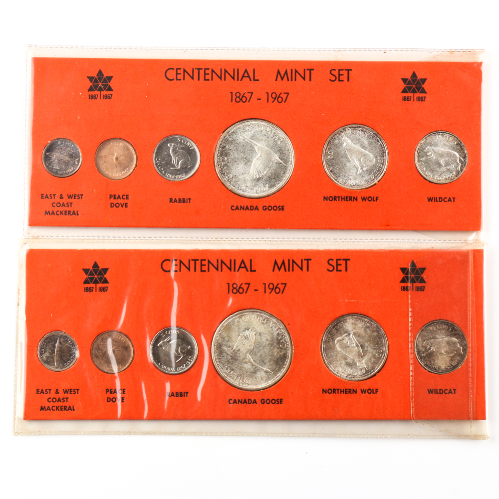Pair of 1967 Canadian Centennial Mint Sets