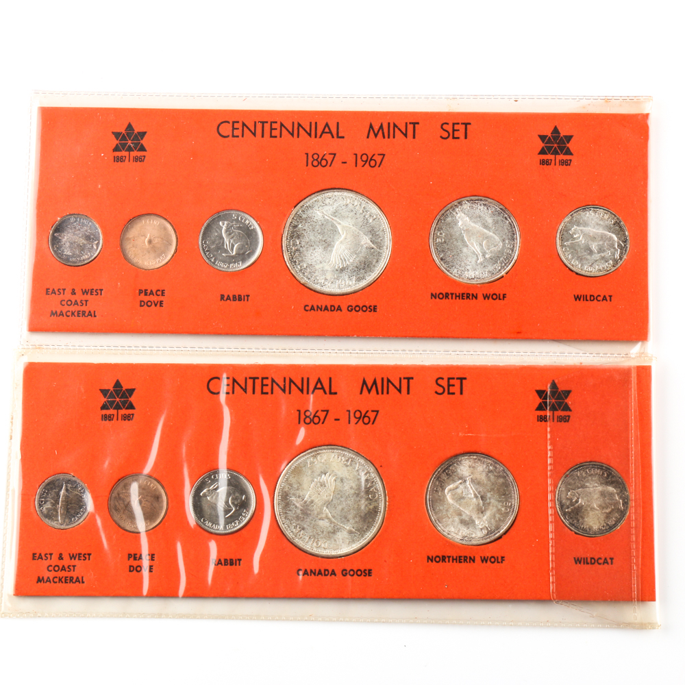Pair of 1967 Canadian Centennial Mint Sets