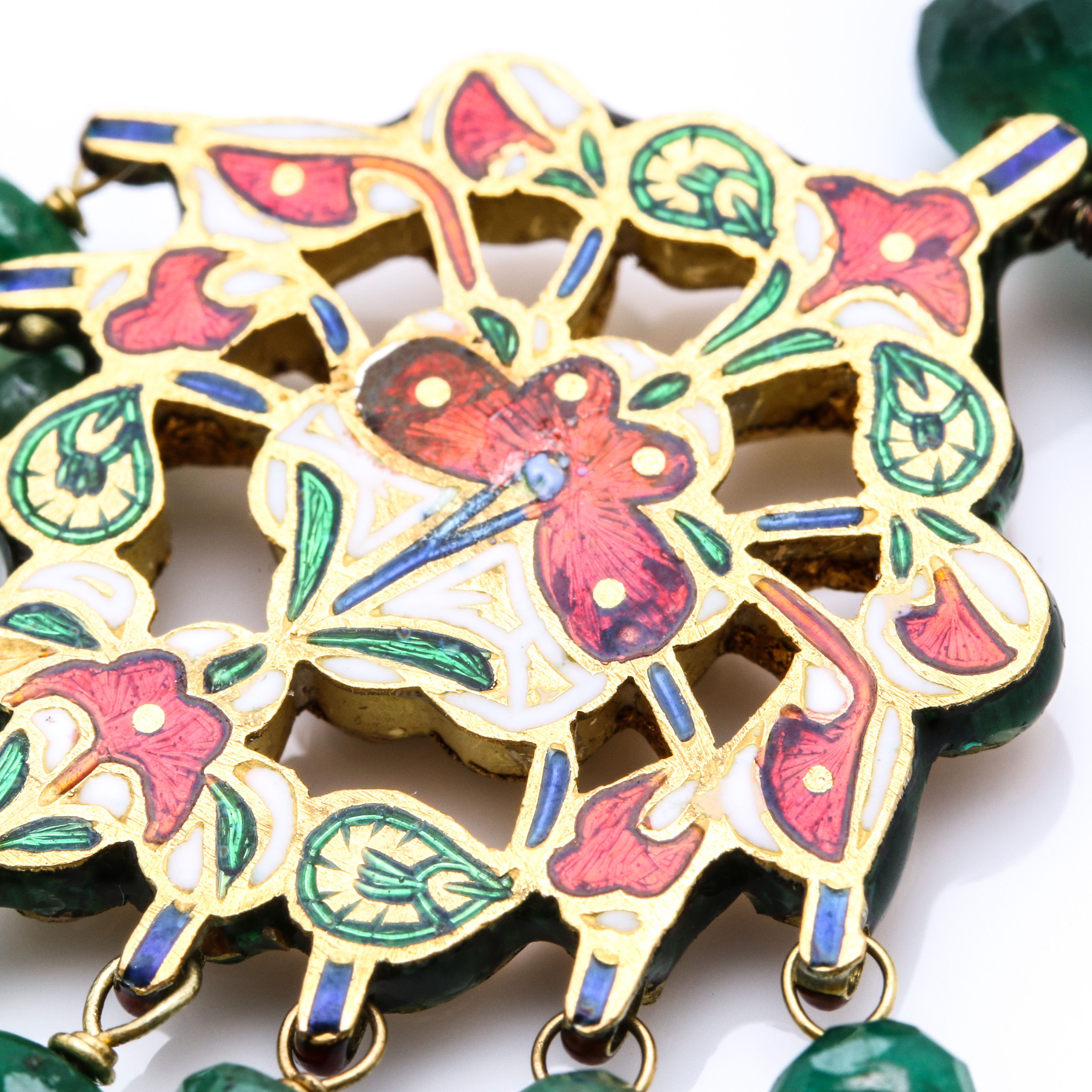 18K Emerald and Diamond Necklace