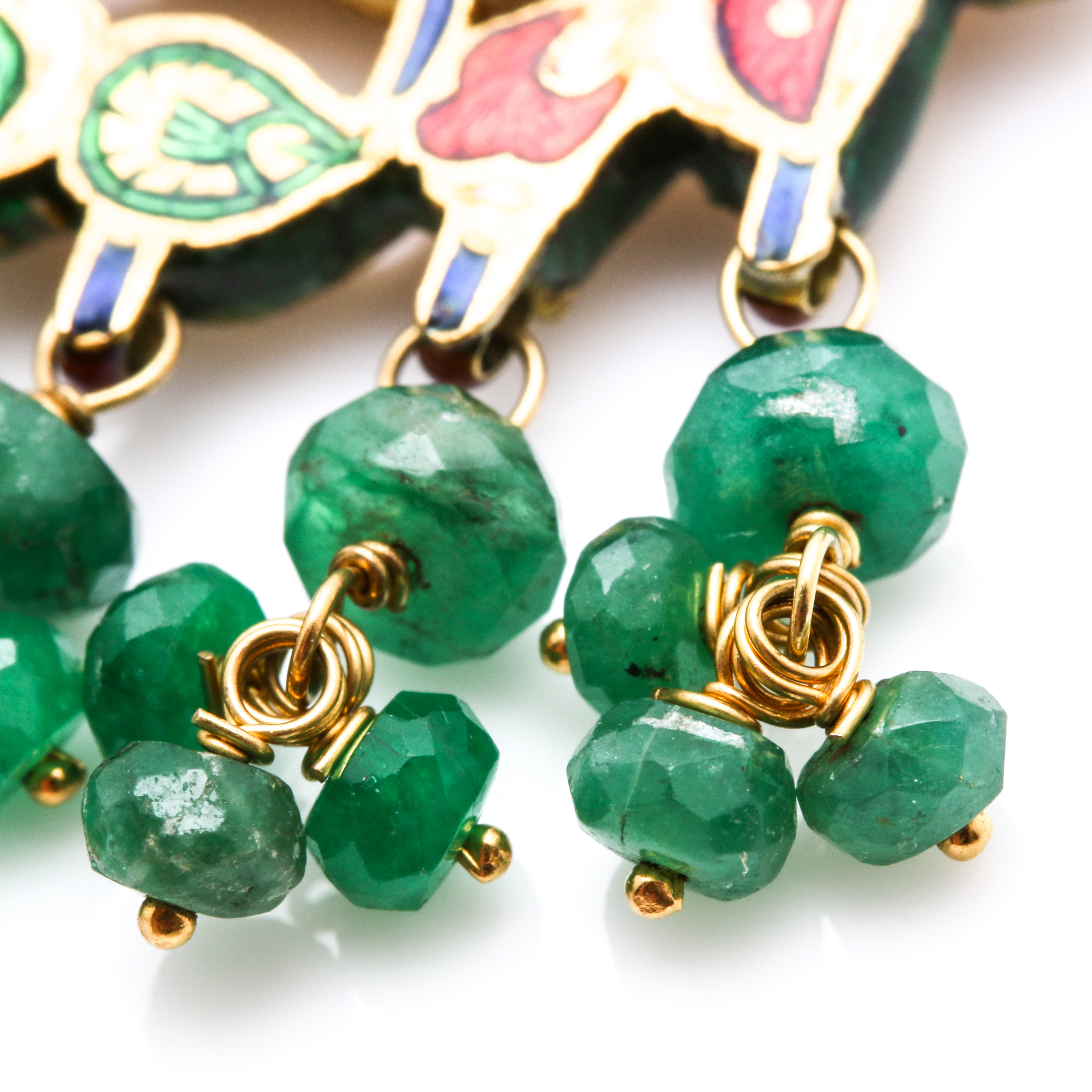 18K Emerald and Diamond Necklace