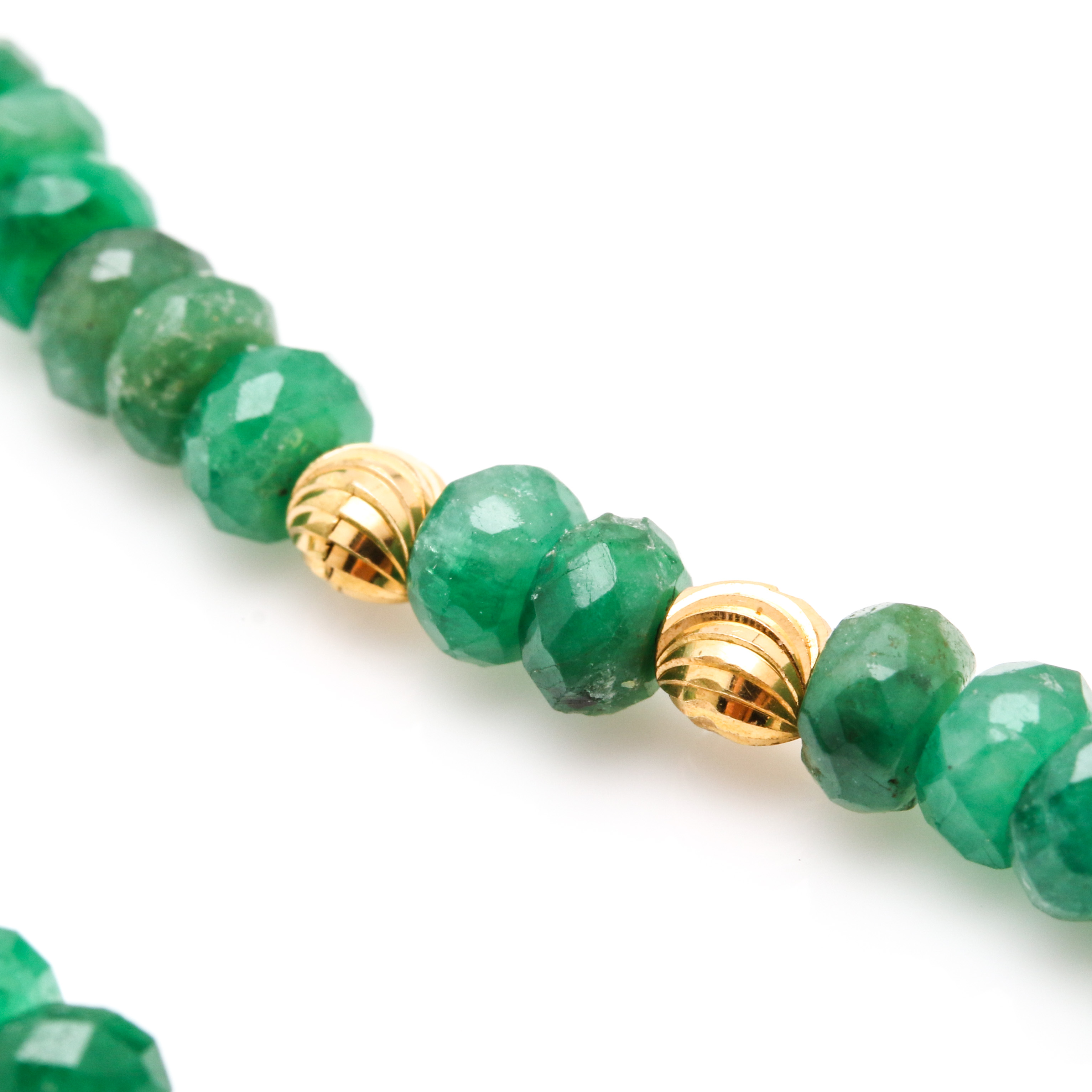 18K Emerald and Diamond Necklace