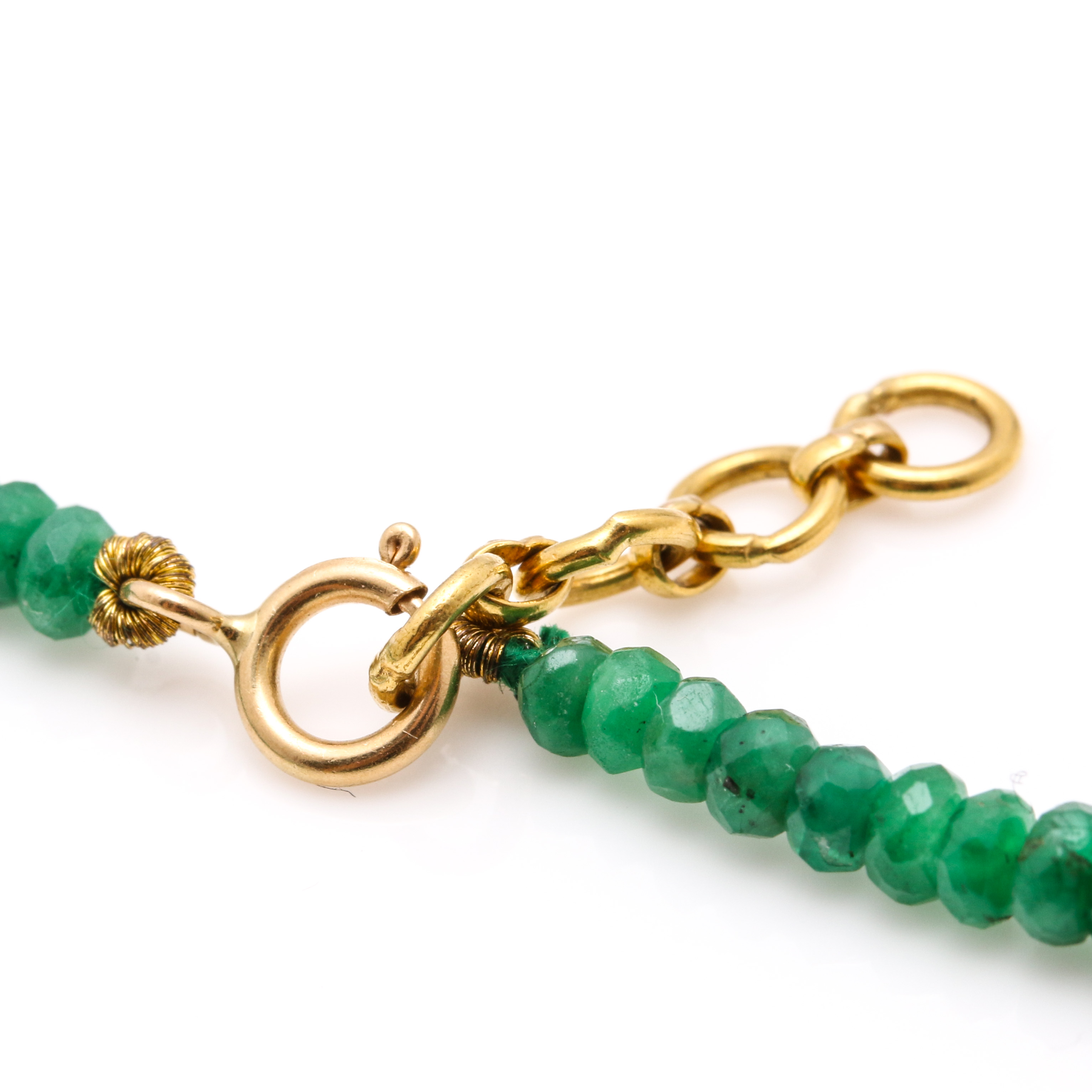 18K Emerald and Diamond Necklace