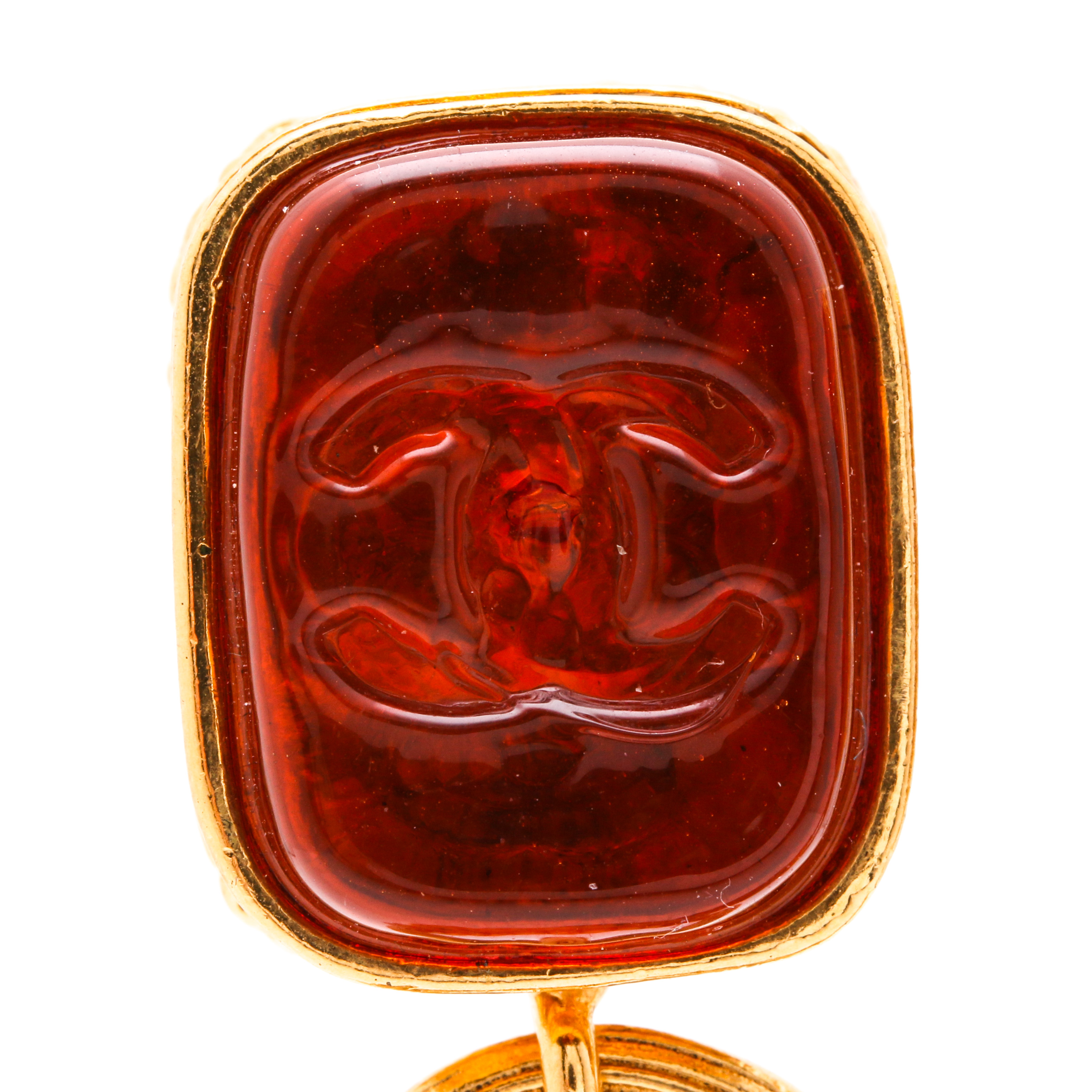 Chanel Clip-On Dangle Earrings