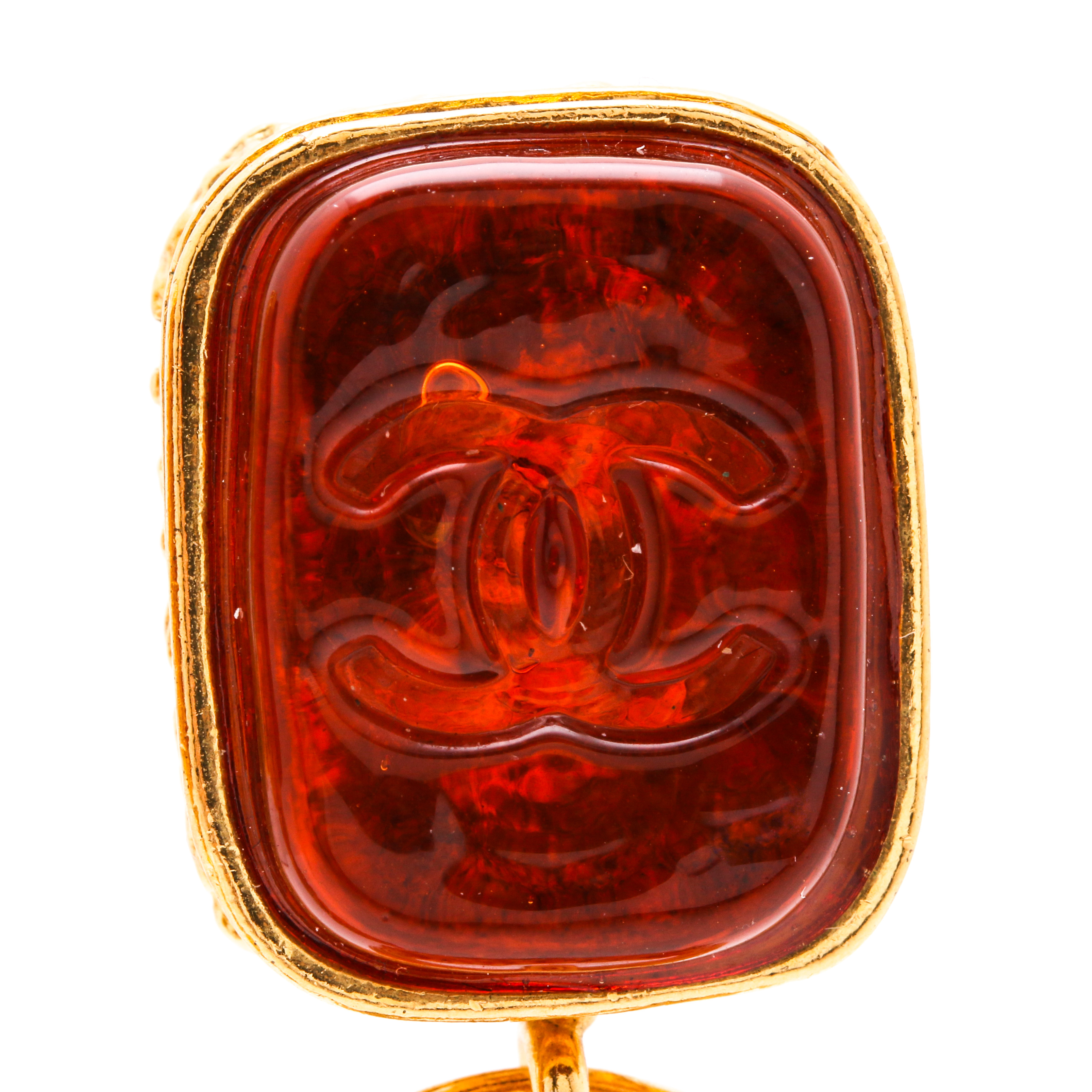 Chanel Clip-On Dangle Earrings