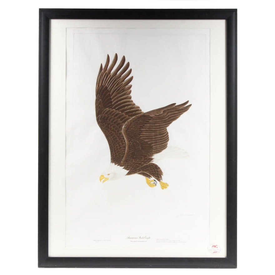 John A. Ruthven Limited Edition Hand-Colored Engraving "Bald Eagle"