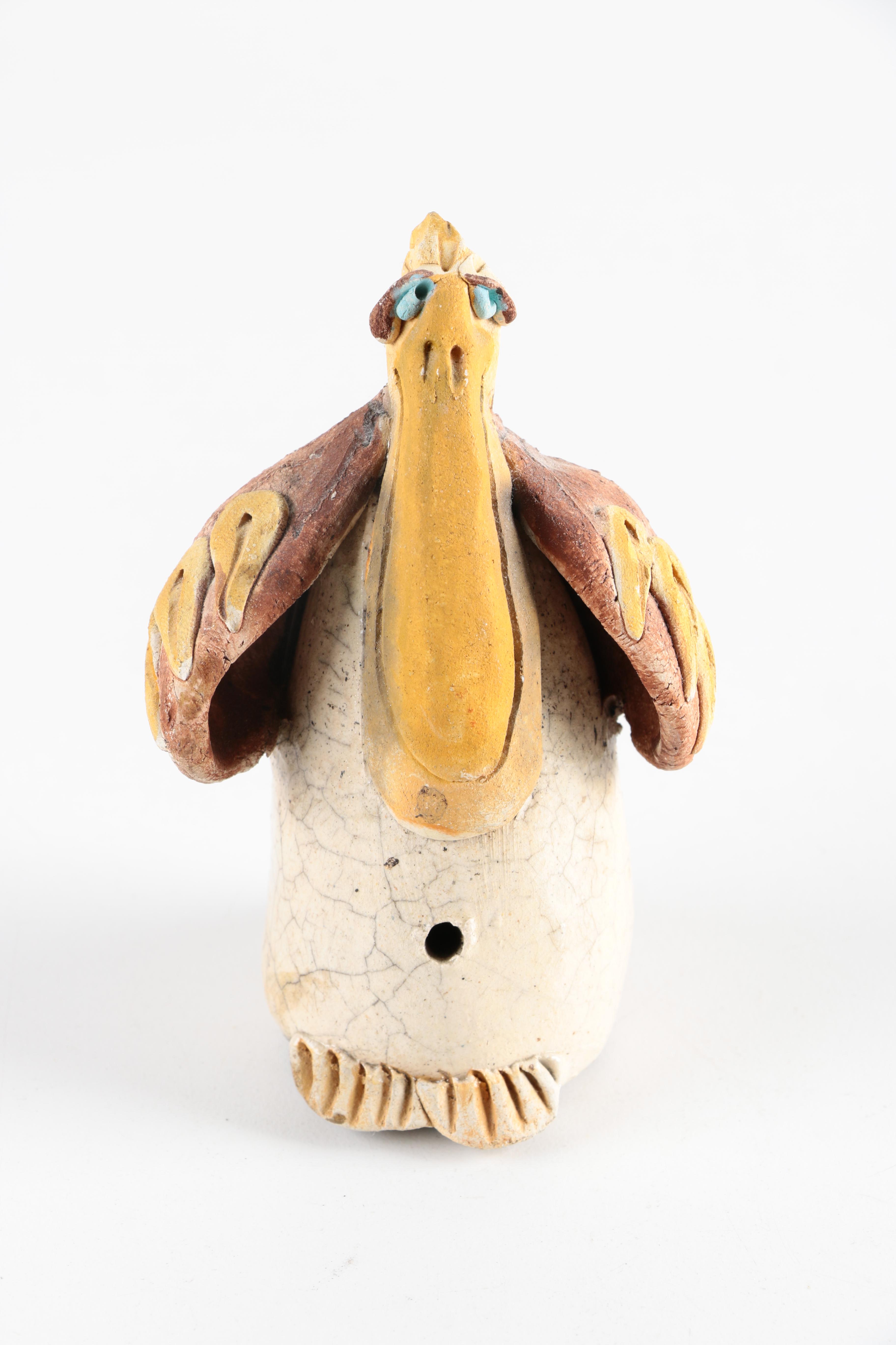 Chris Moses Art Pottery Animal Whistle Figurines