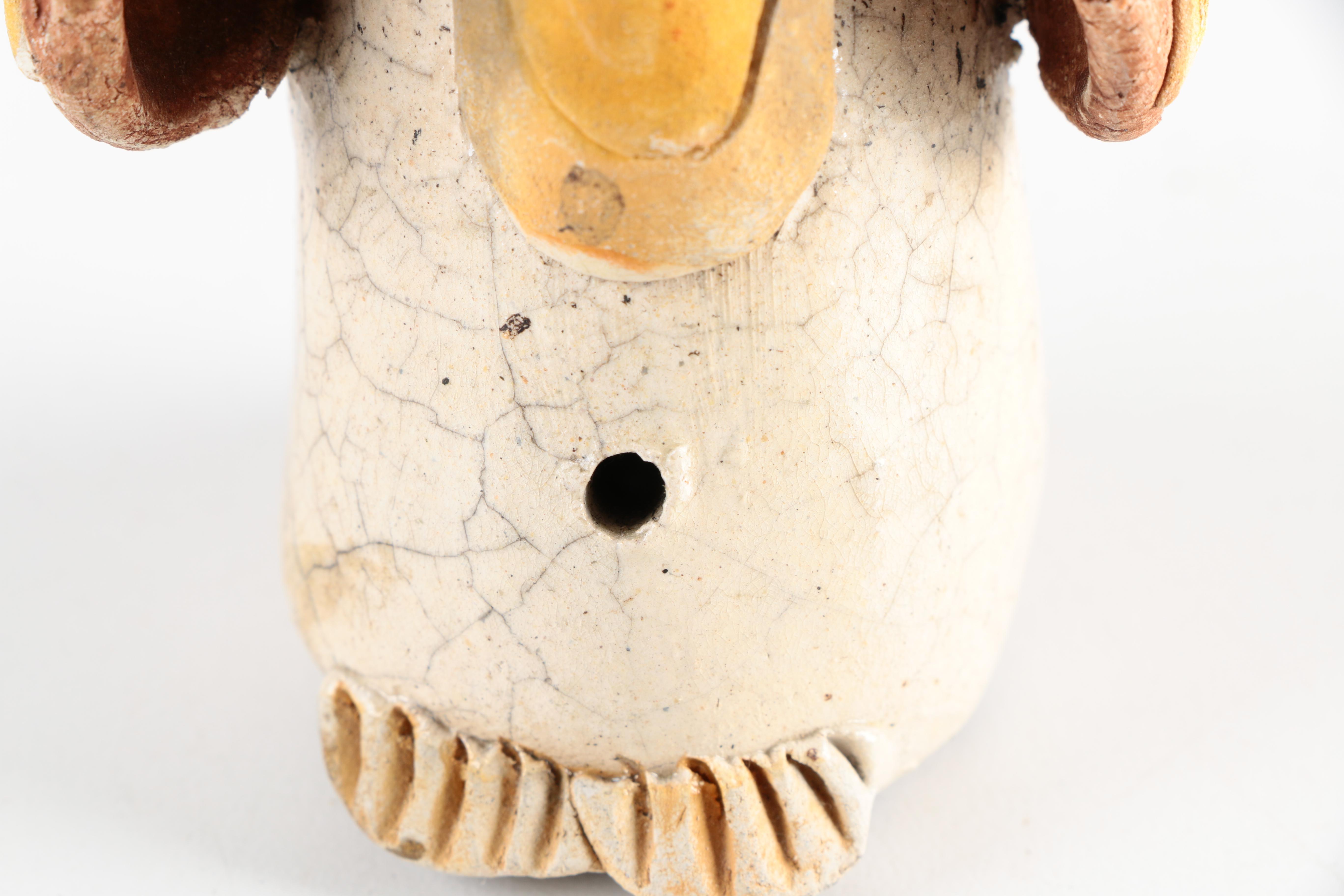 Chris Moses Art Pottery Animal Whistle Figurines